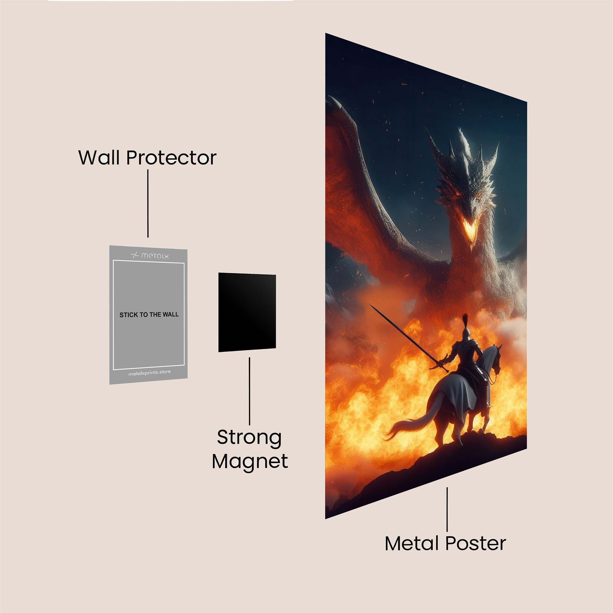 Dragon Valor Safe Wall Magnetic / M
