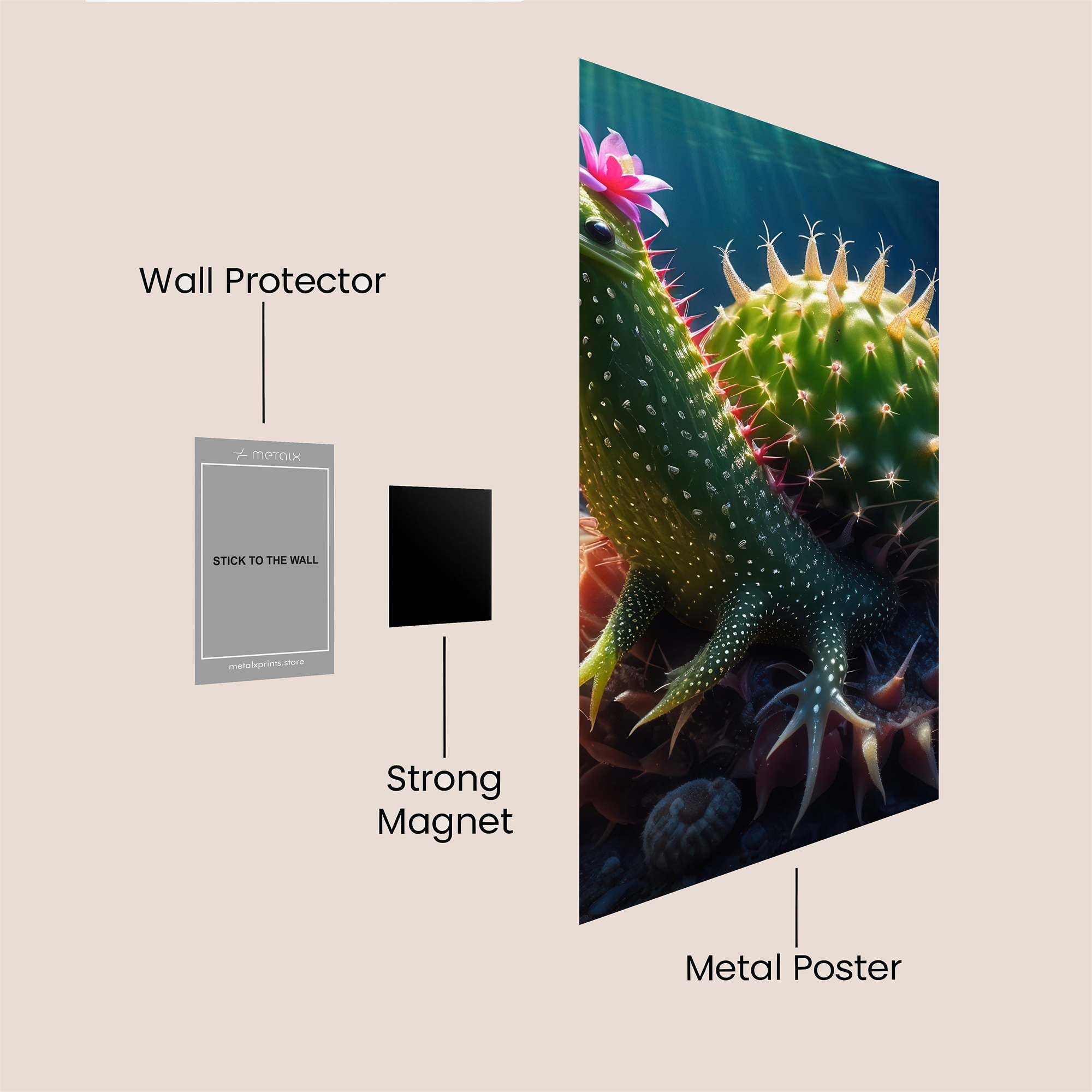 Cactus Toad Safe Wall Magnetic / M
