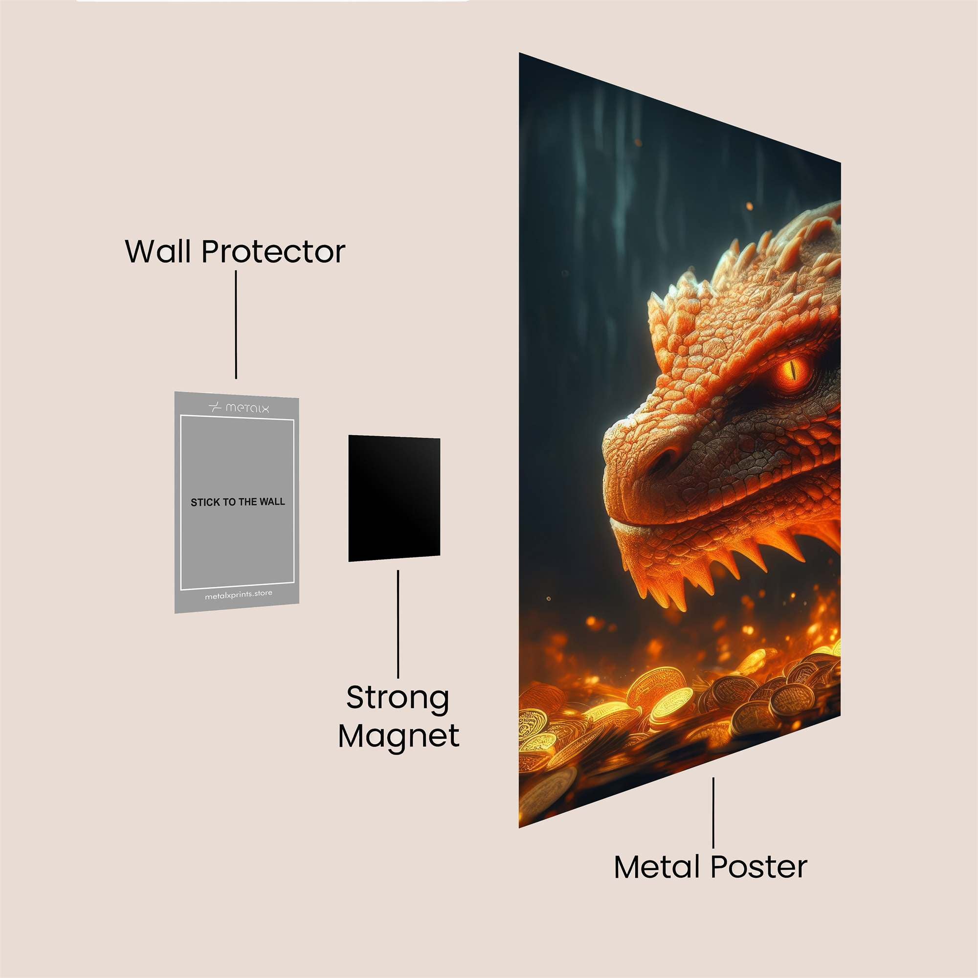 Dragon Hoard Safe Wall Magnetic / M