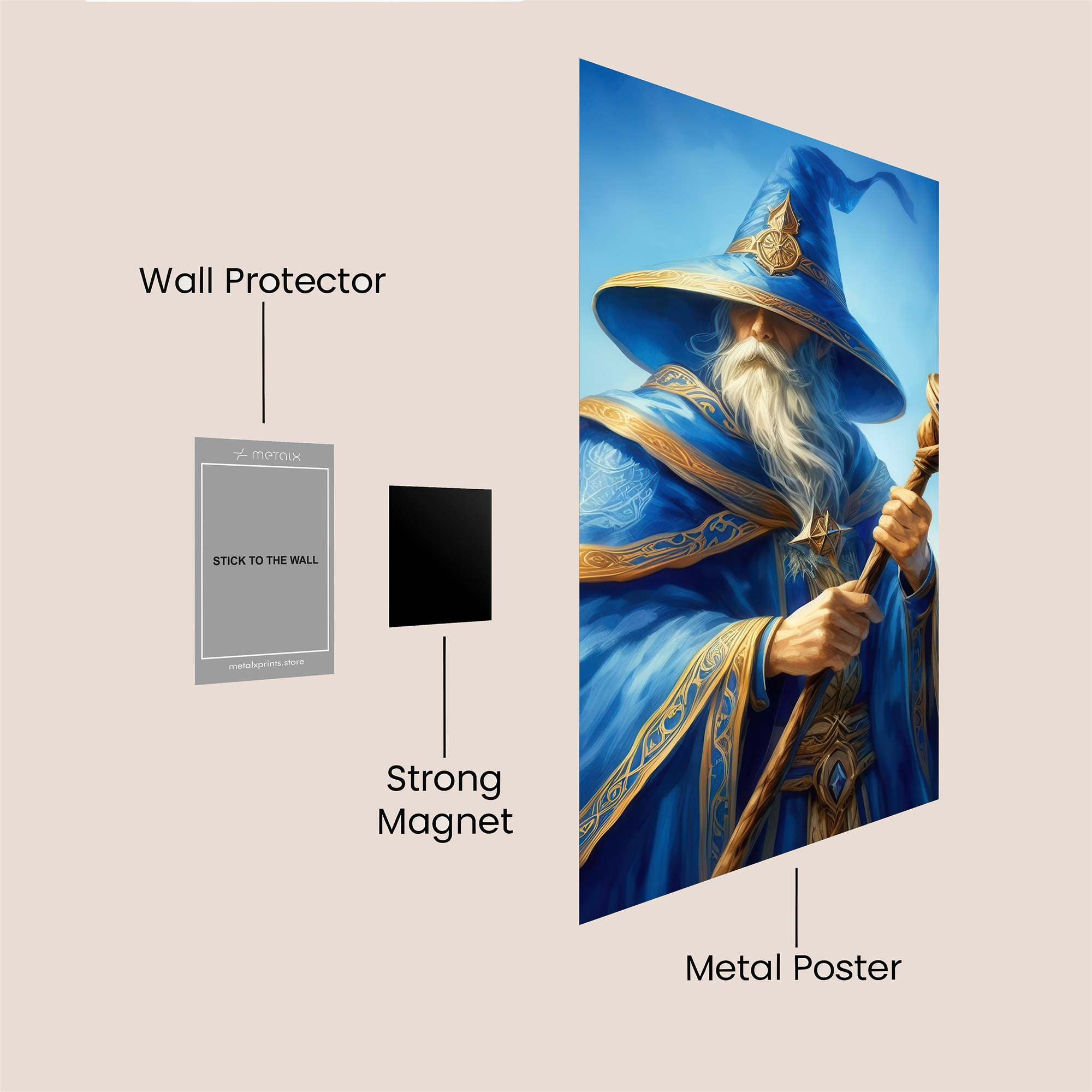 Gandalf Enchanting Safe Wall Magnetic / M