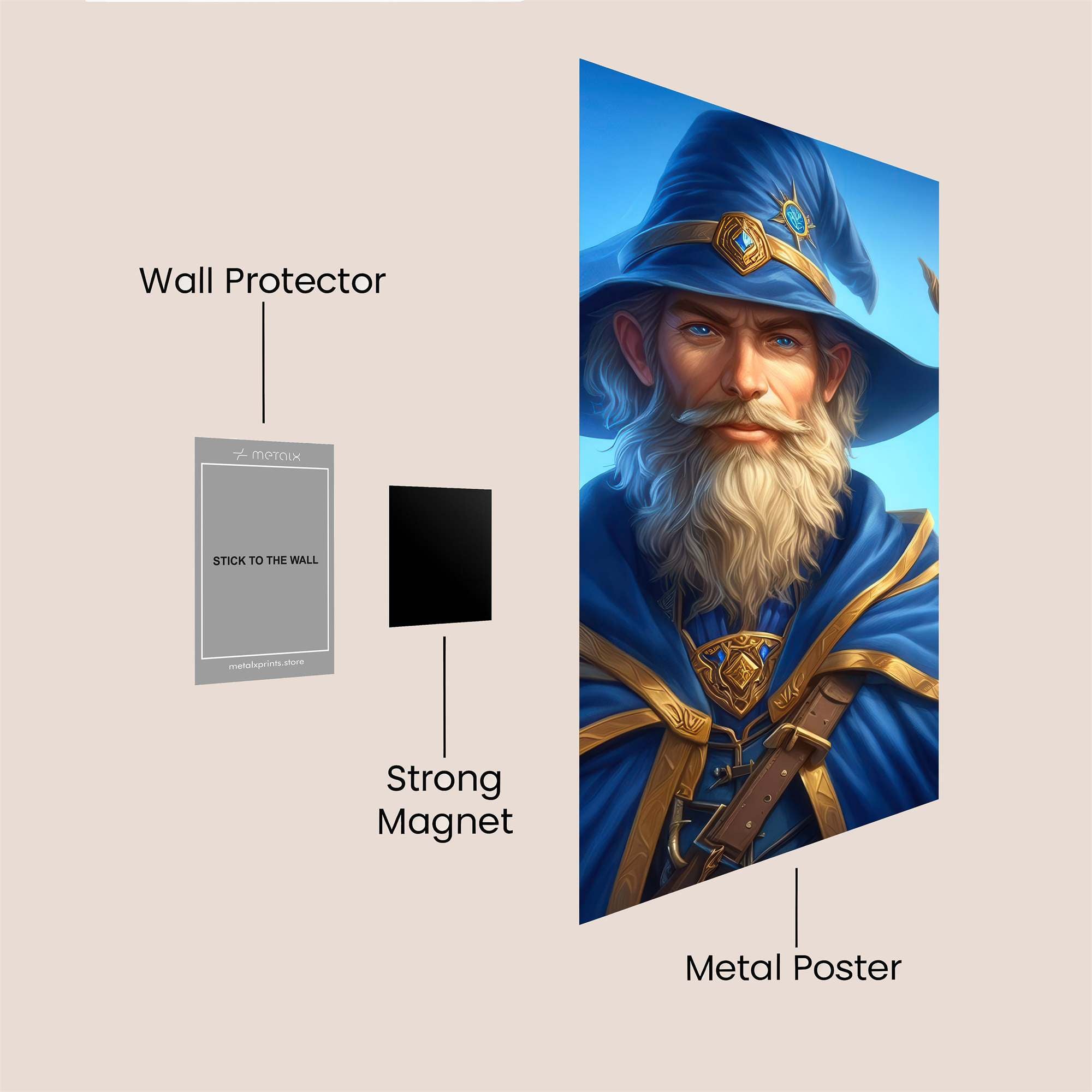 Wizard Whimsy Safe Wall Magnetic / M