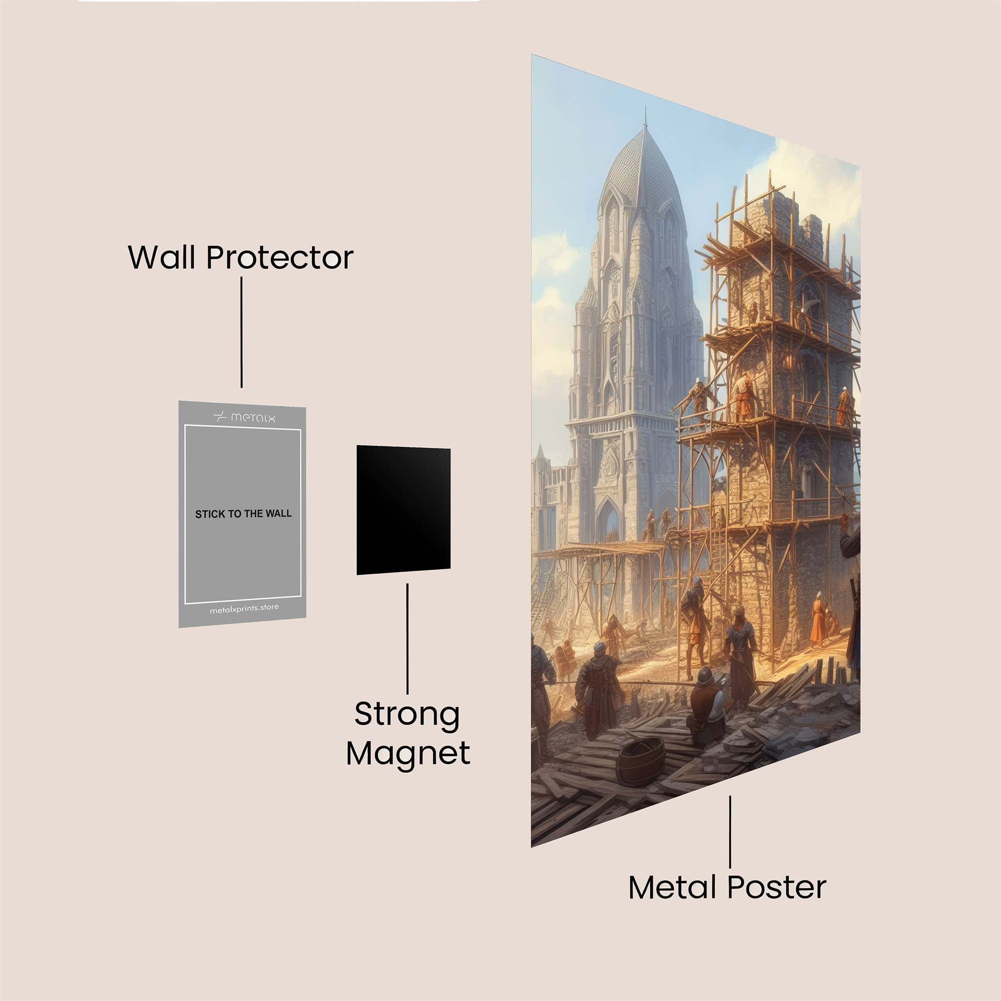Castle Construction Safe Wall Magnetic / M
