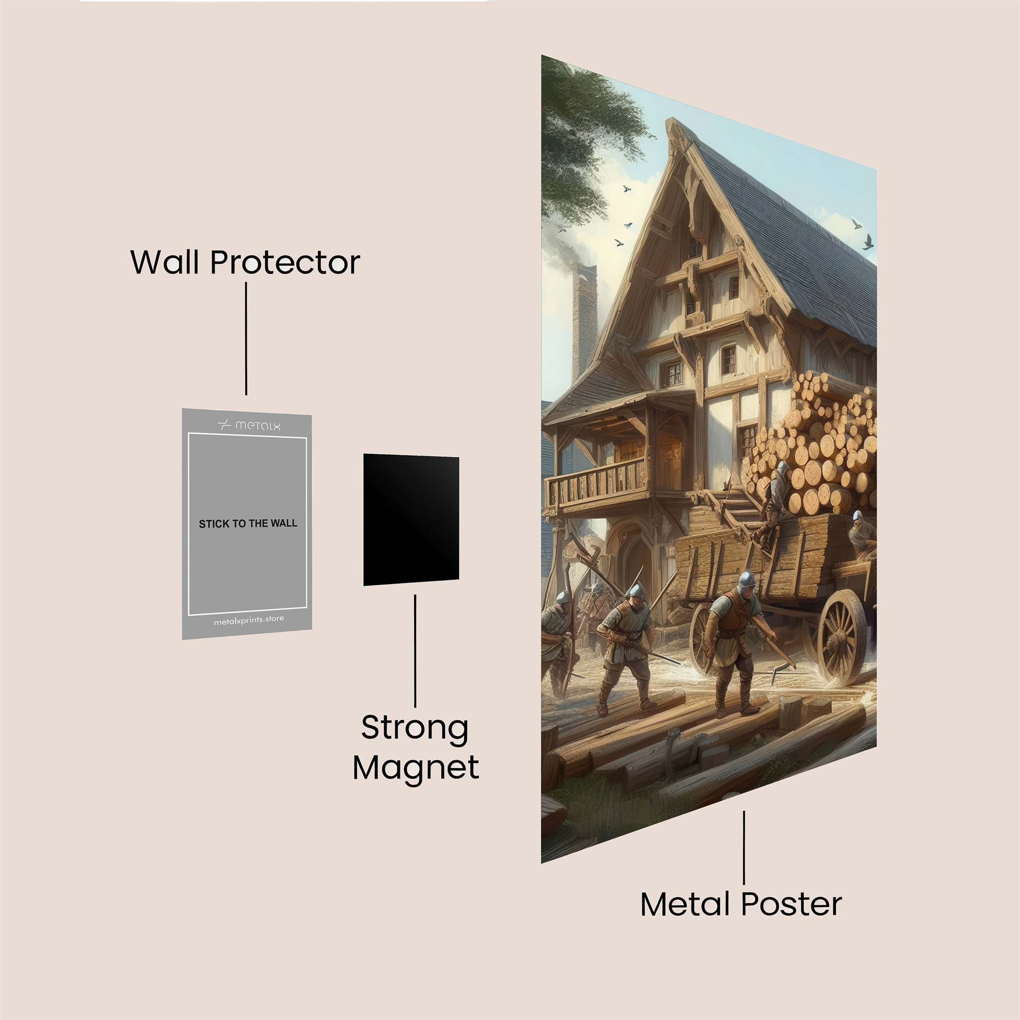 Medieval Bustle Safe Wall Magnetic / M