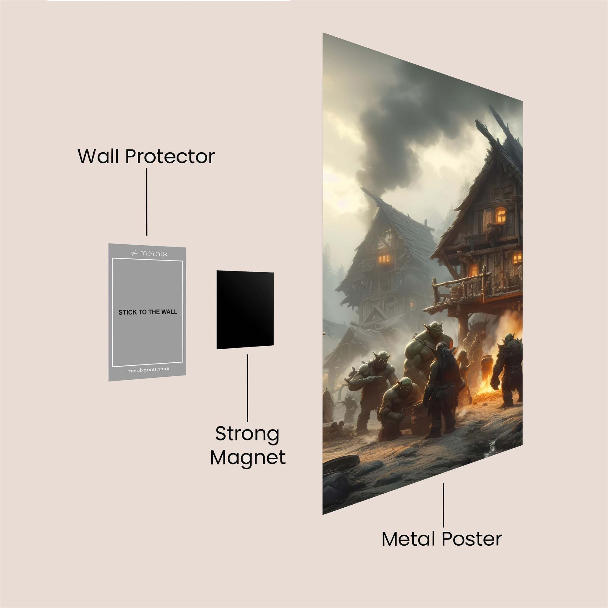 Orcs Forge Safe Wall Magnetic / M