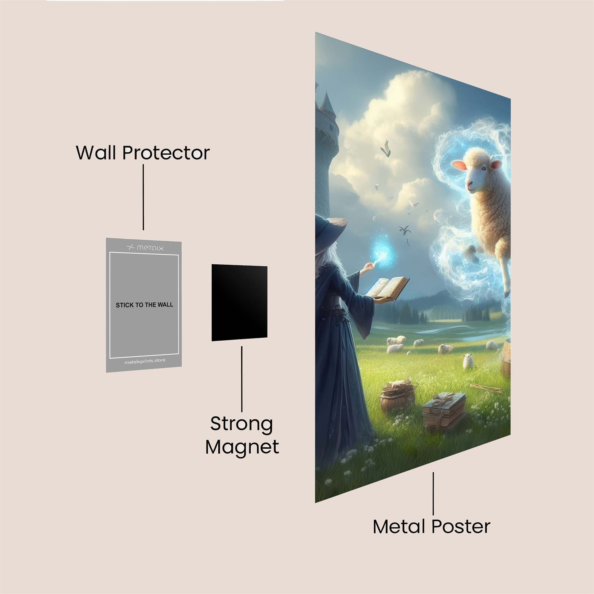 Sheep Sorcery Safe Wall Magnetic / M