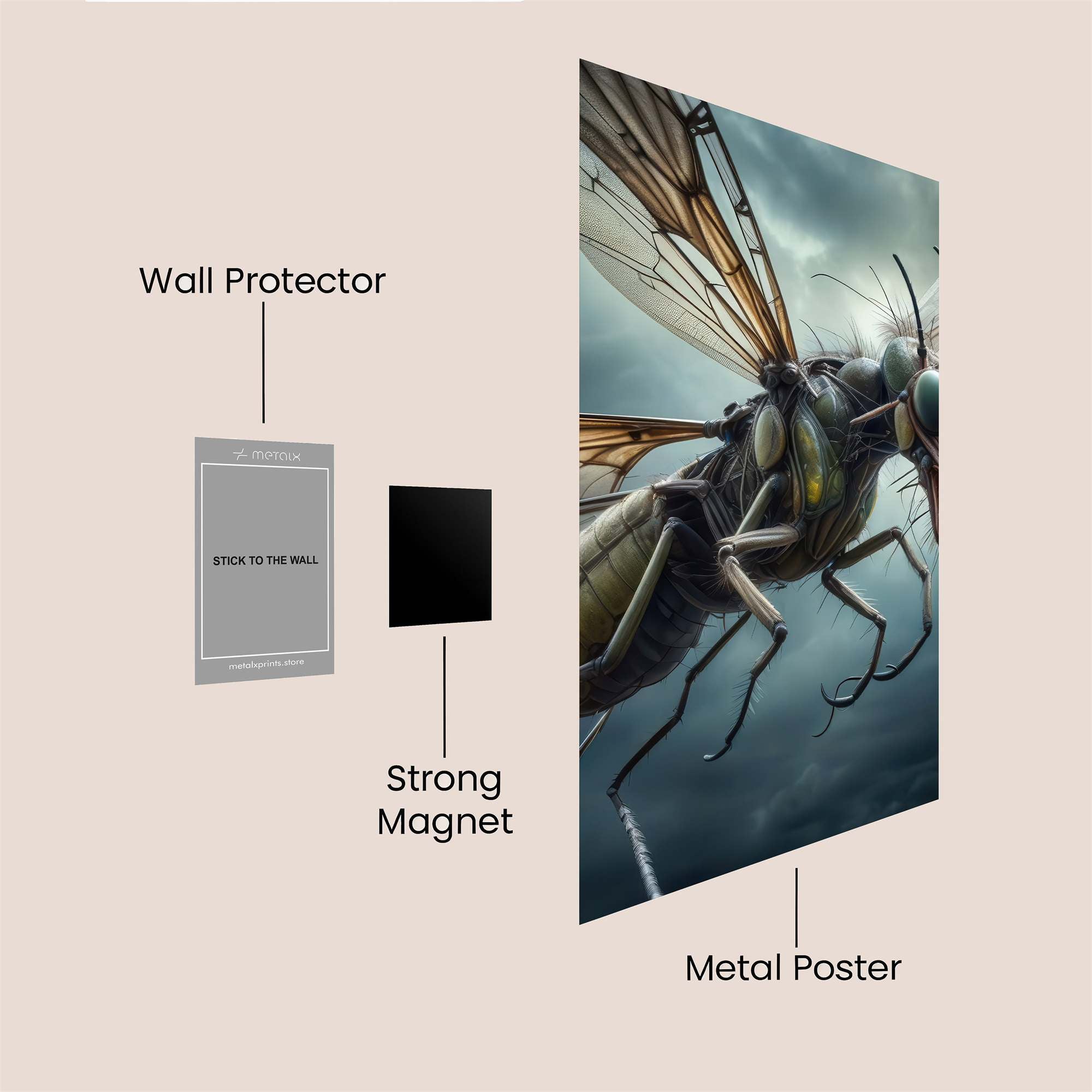 Fly Menace Safe Wall Magnetic / M