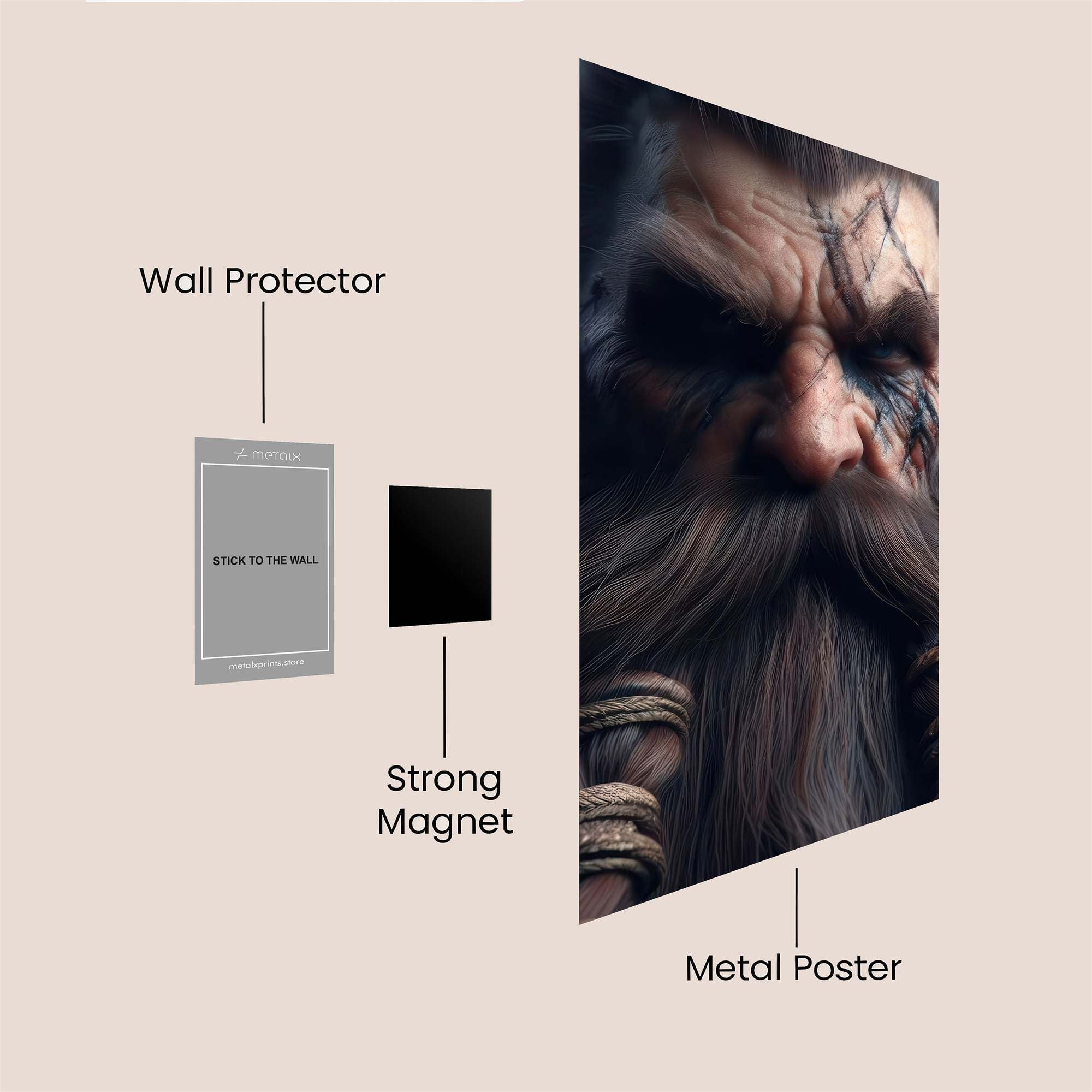 Dwarf Warrior Safe Wall Magnetic / M
