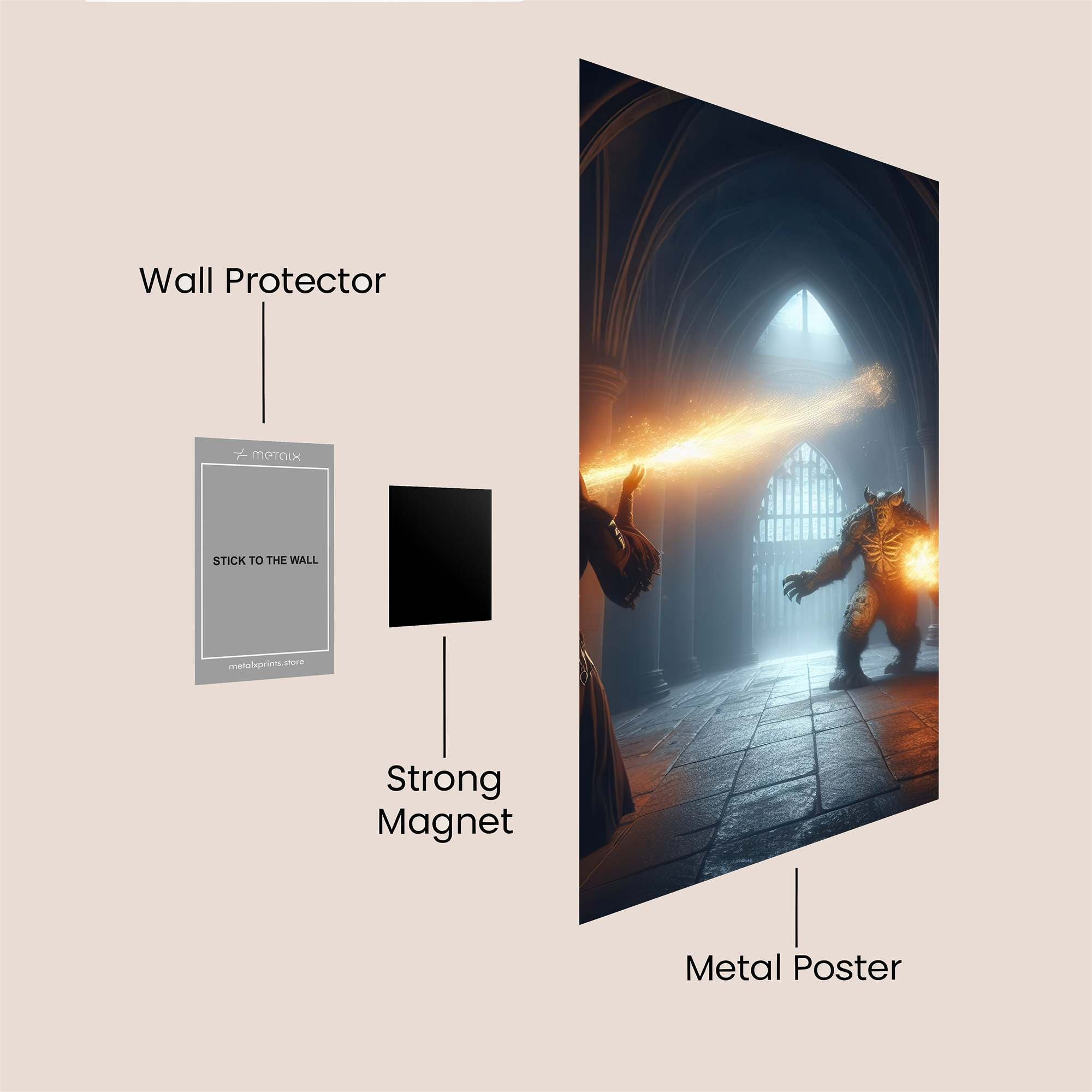 Wizard's Duel Safe Wall Magnetic / M