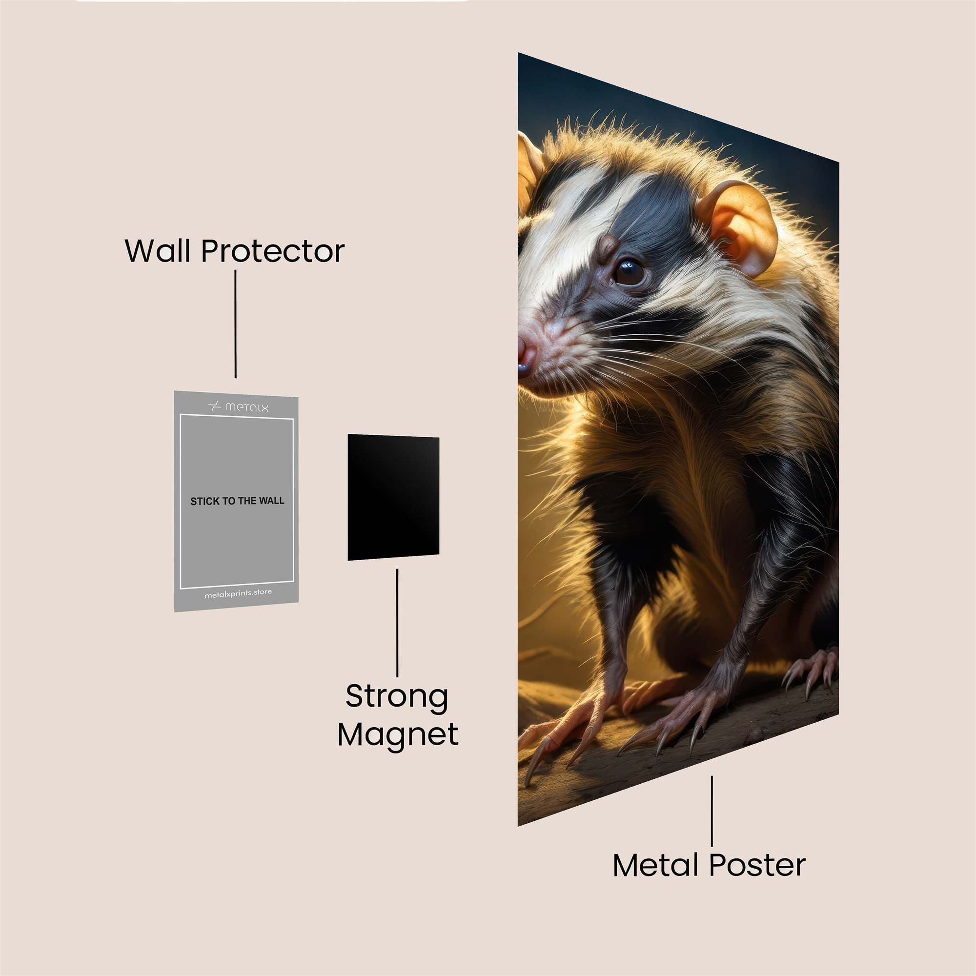 Striped Serenity Safe Wall Magnetic / M