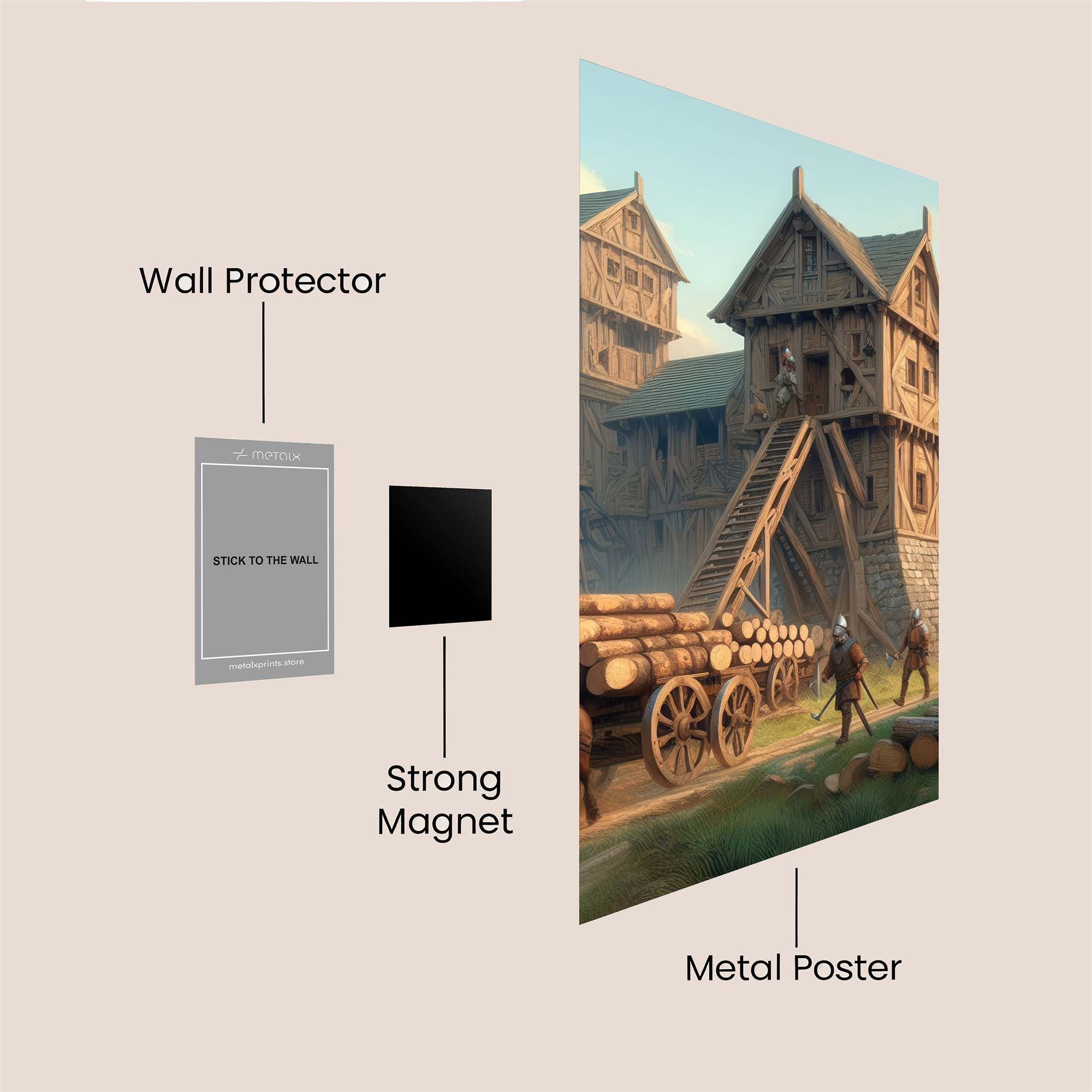 Lumber Fortress Safe Wall Magnetic / M