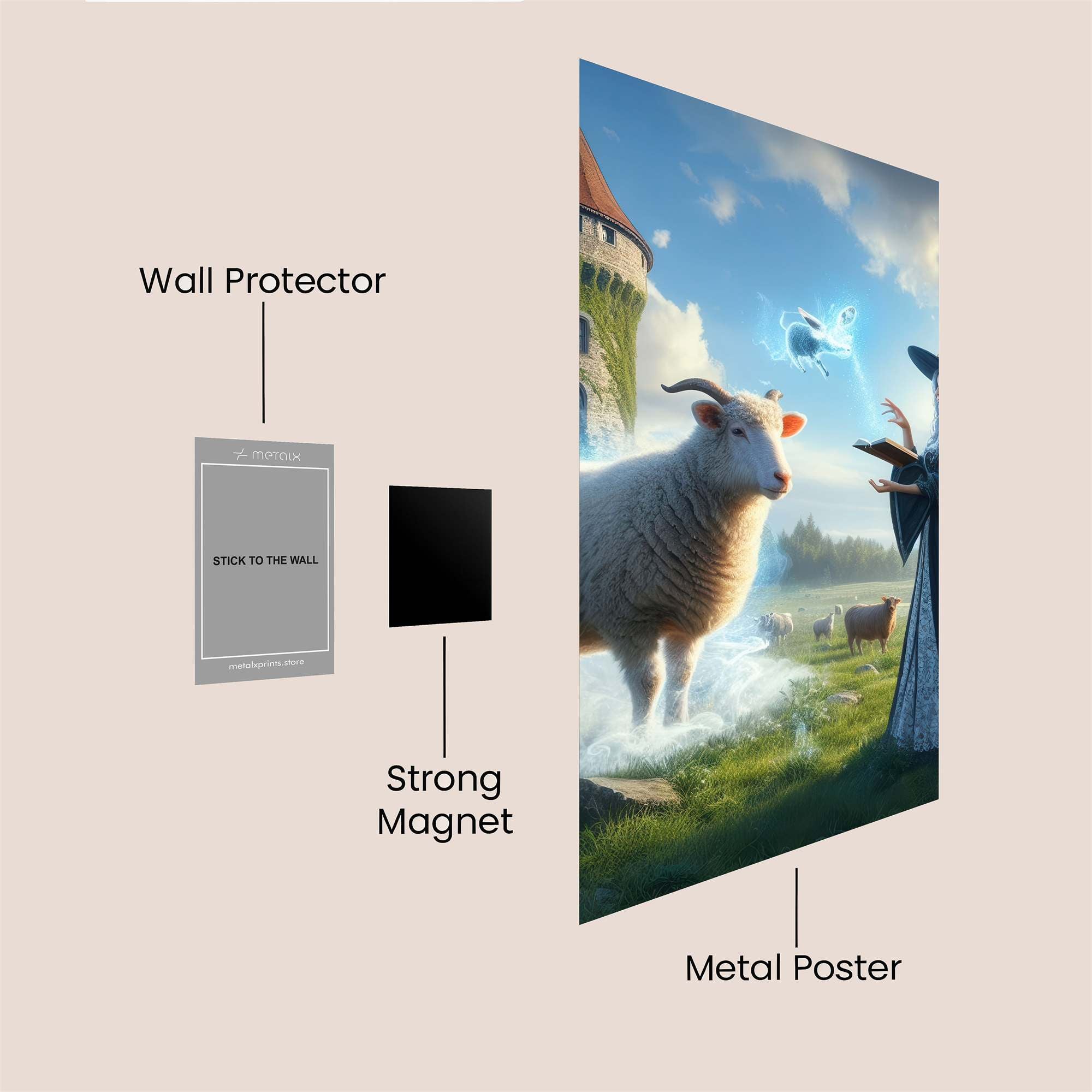 Mystic Bovine Safe Wall Magnetic / M