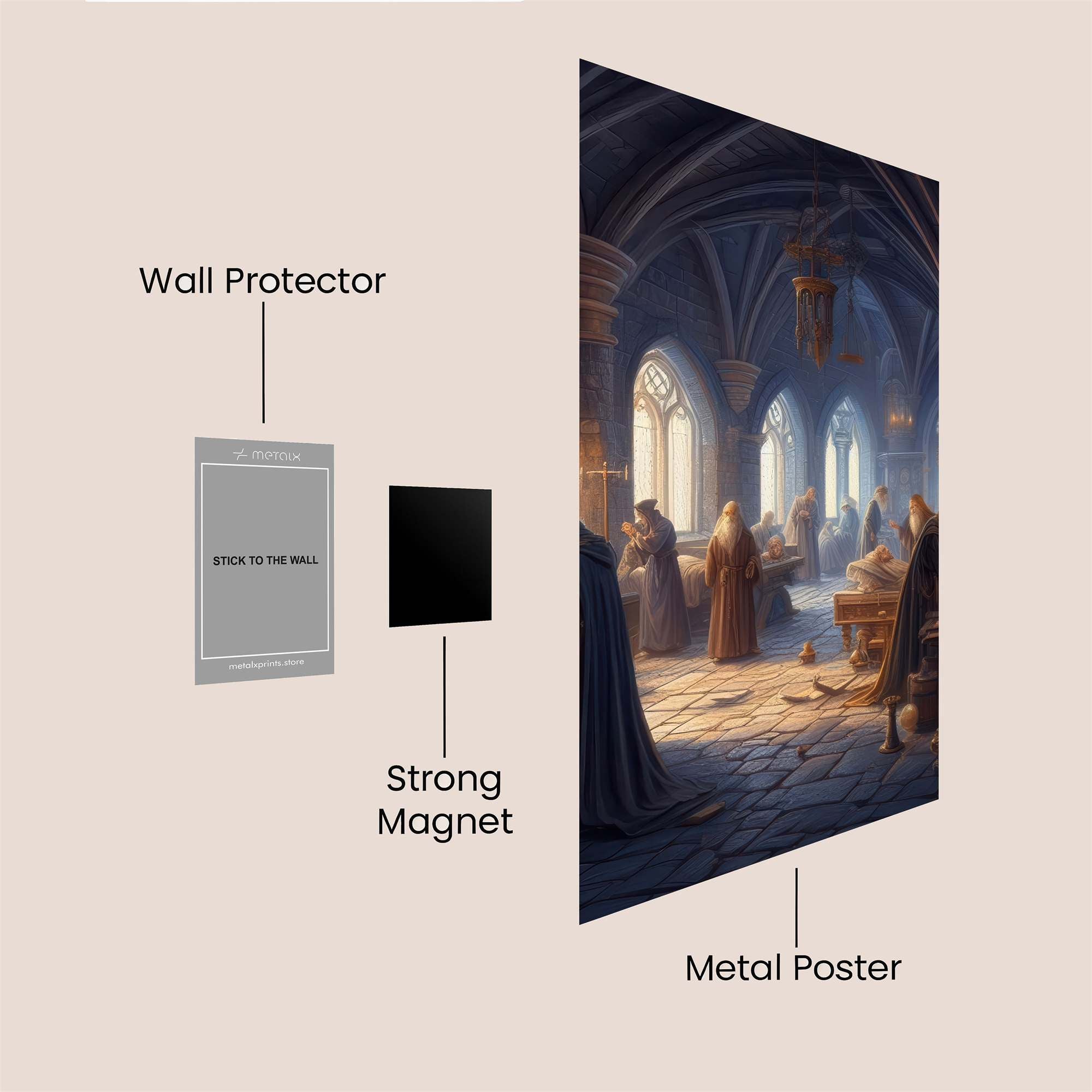 WizardlyWhisper Safe Wall Magnetic / M