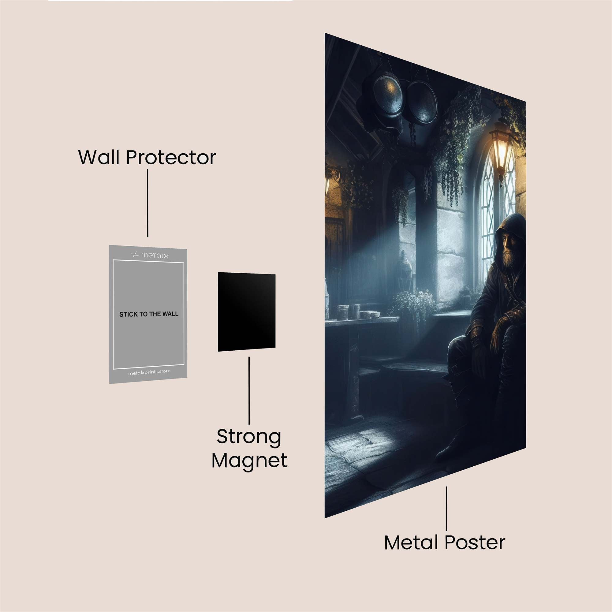 Wizard Melancholy Safe Wall Magnetic / M