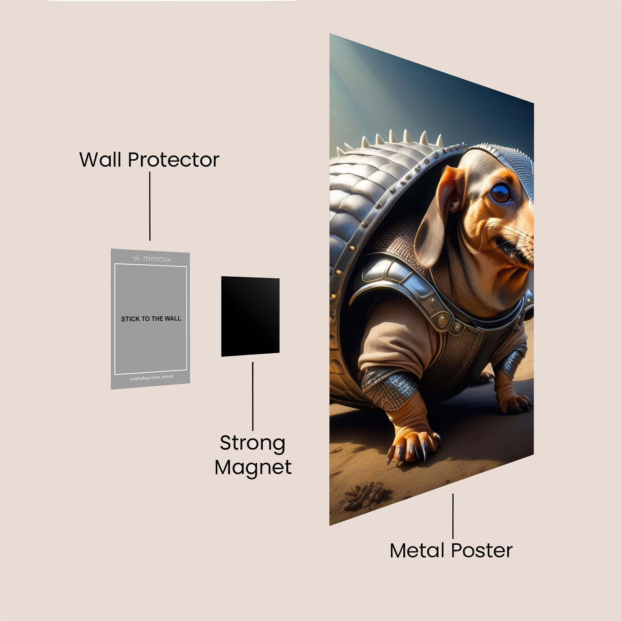 Dachshund Defender Safe Wall Magnetic / M