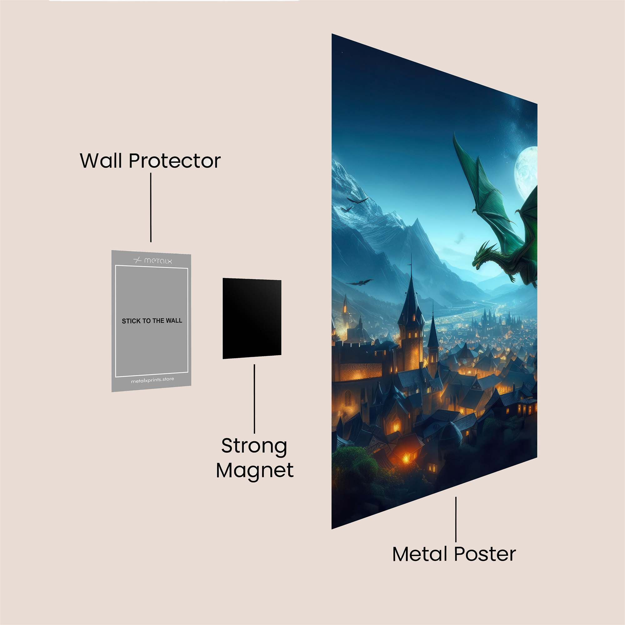 Dragon Enchantment Safe Wall Magnetic / M