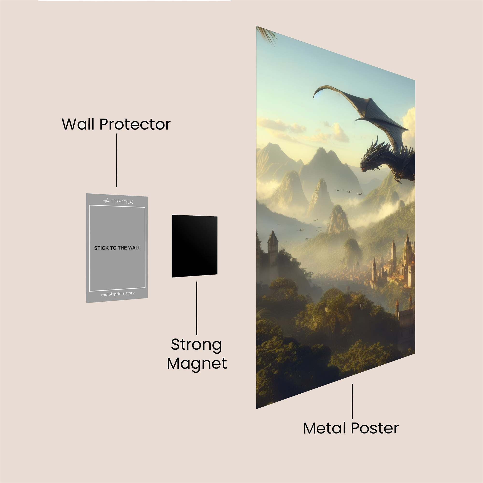 Dragon Serenity Safe Wall Magnetic / M