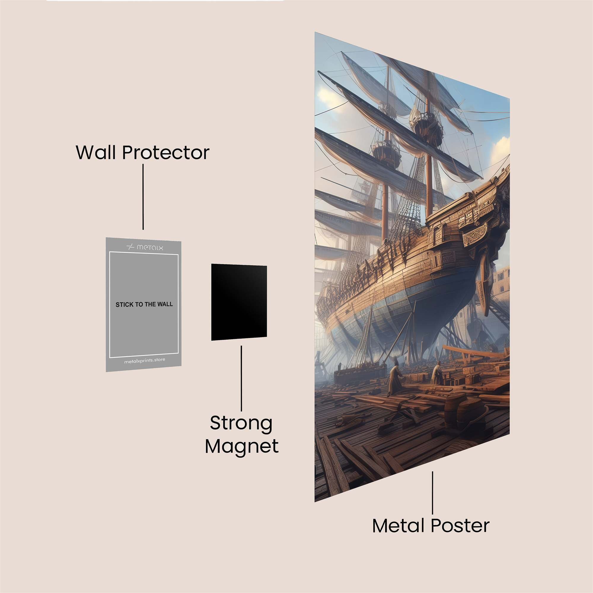 Pirate Serene Safe Wall Magnetic / M