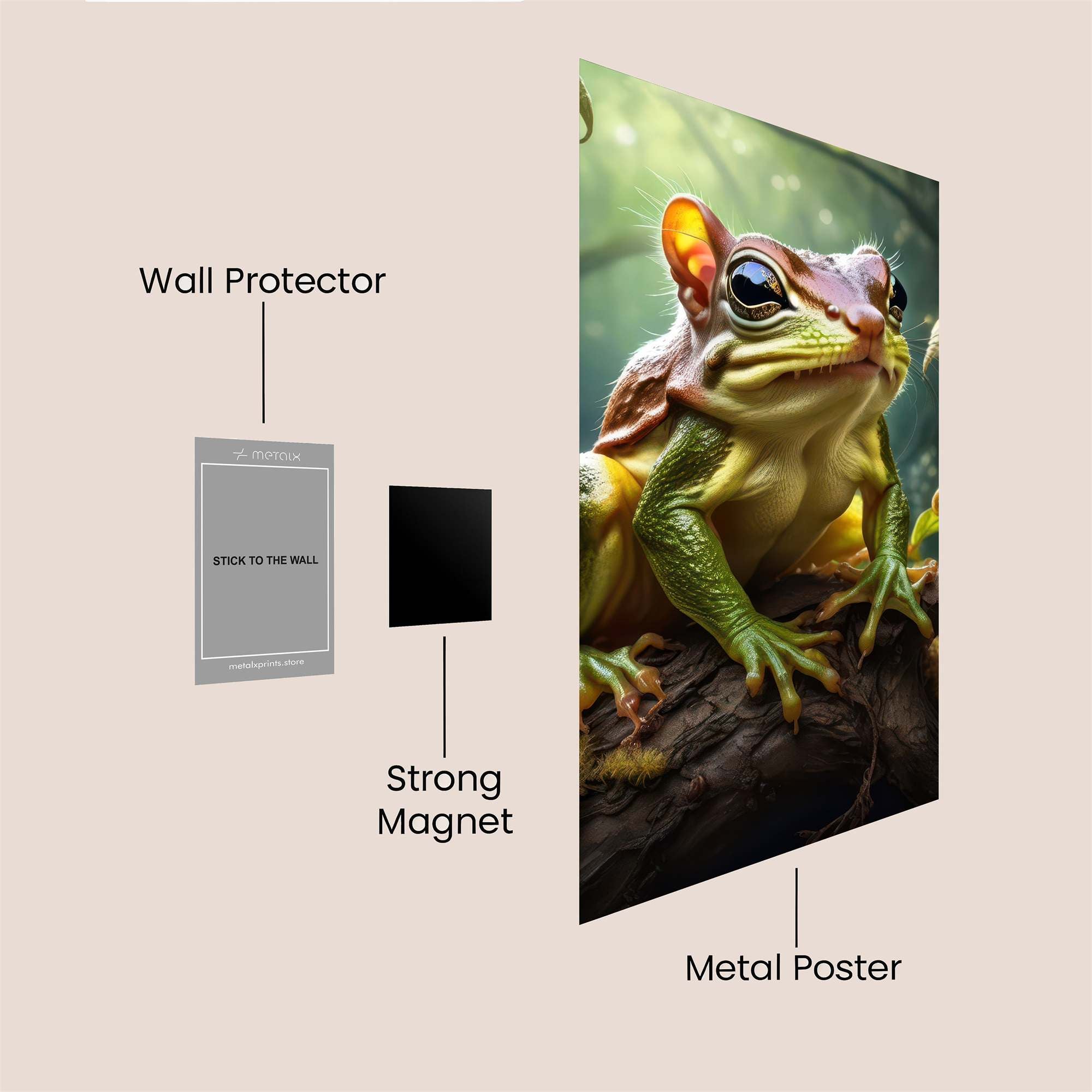 Frog Joyful Safe Wall Magnetic / M