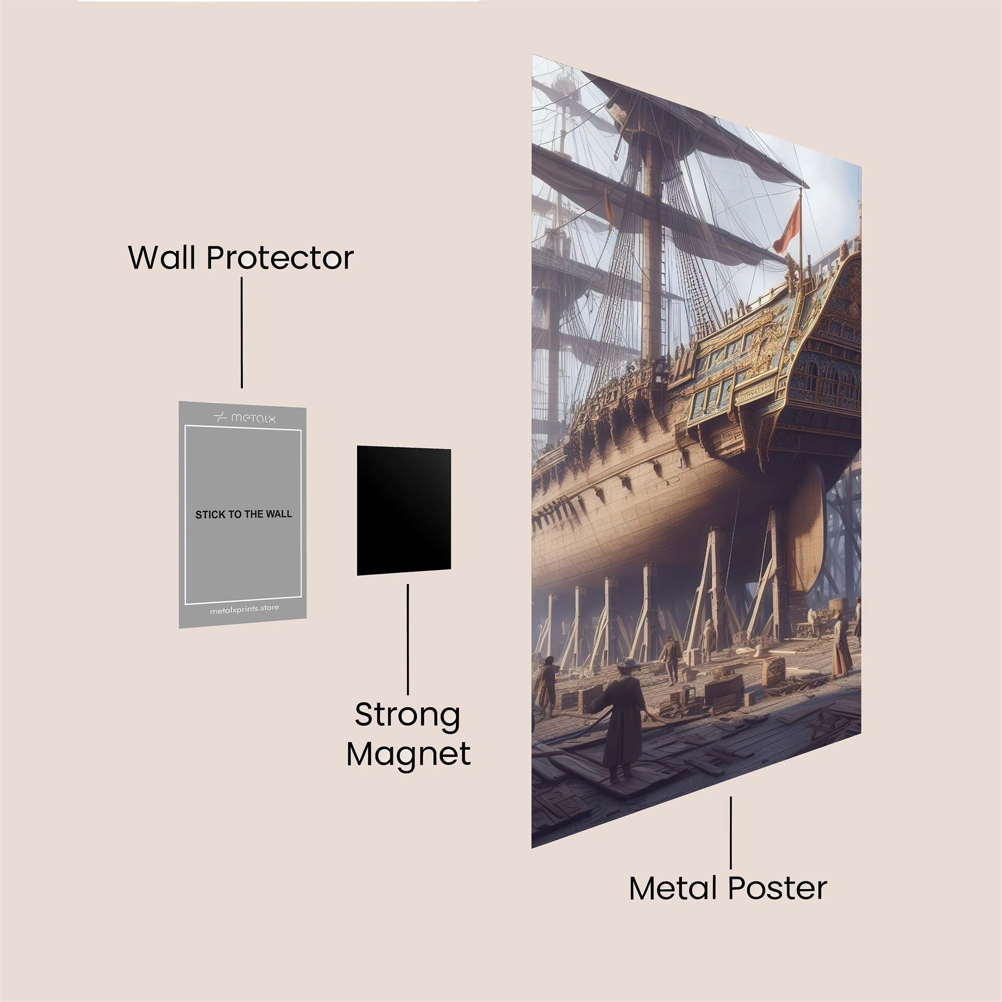Galleon Dawn Safe Wall Magnetic / M