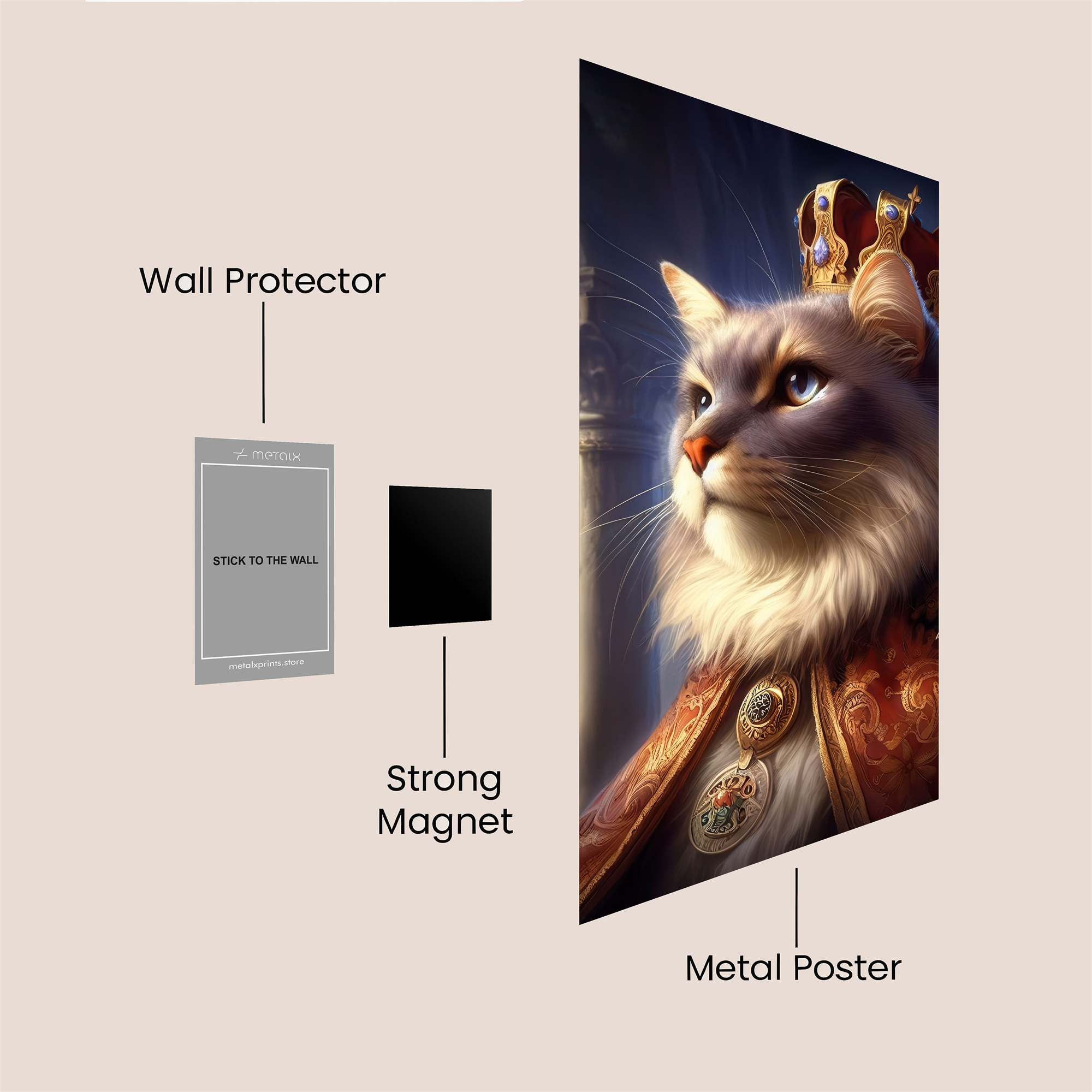 Kingly Cat Safe Wall Magnetic / M