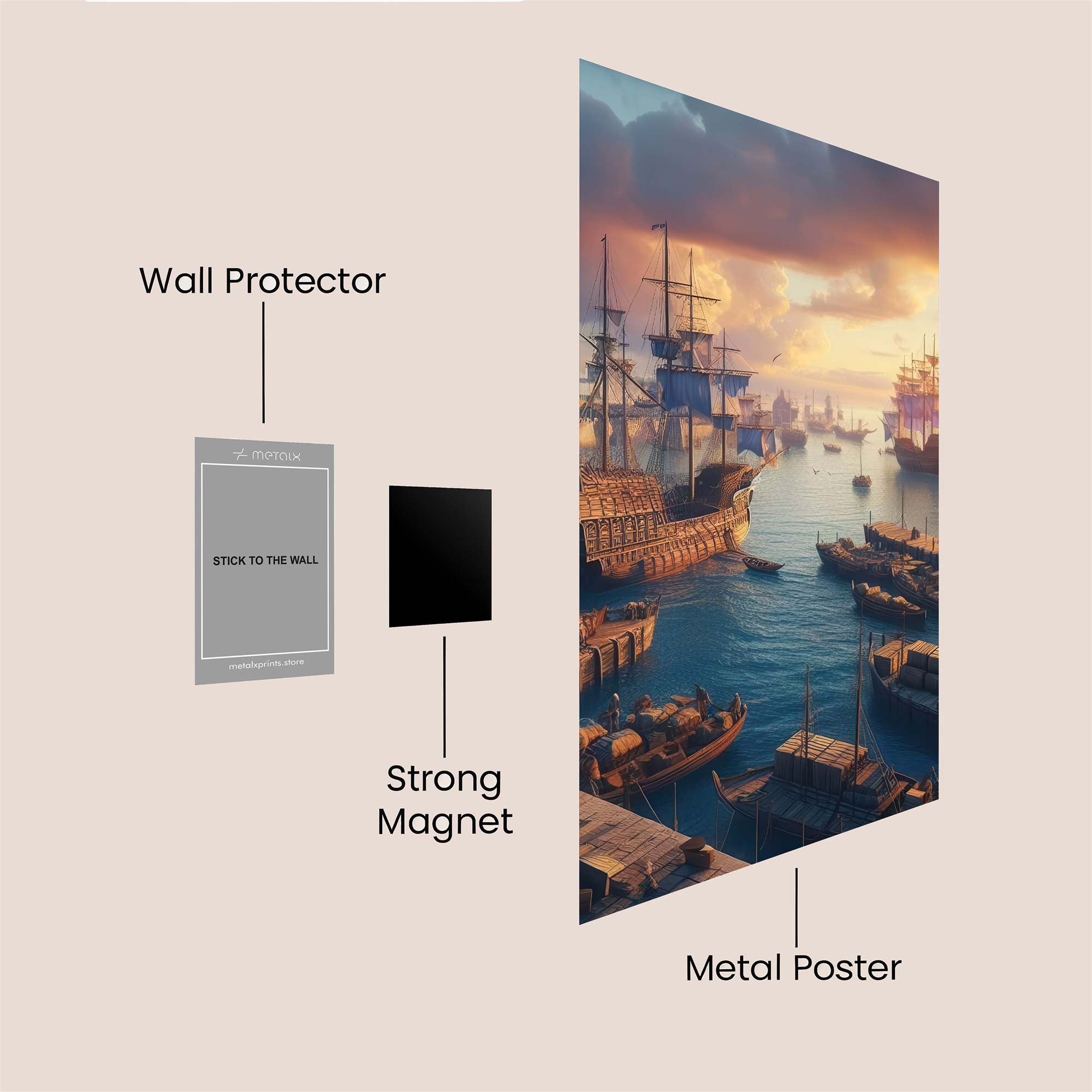 Pirate Twilight Safe Wall Magnetic / M