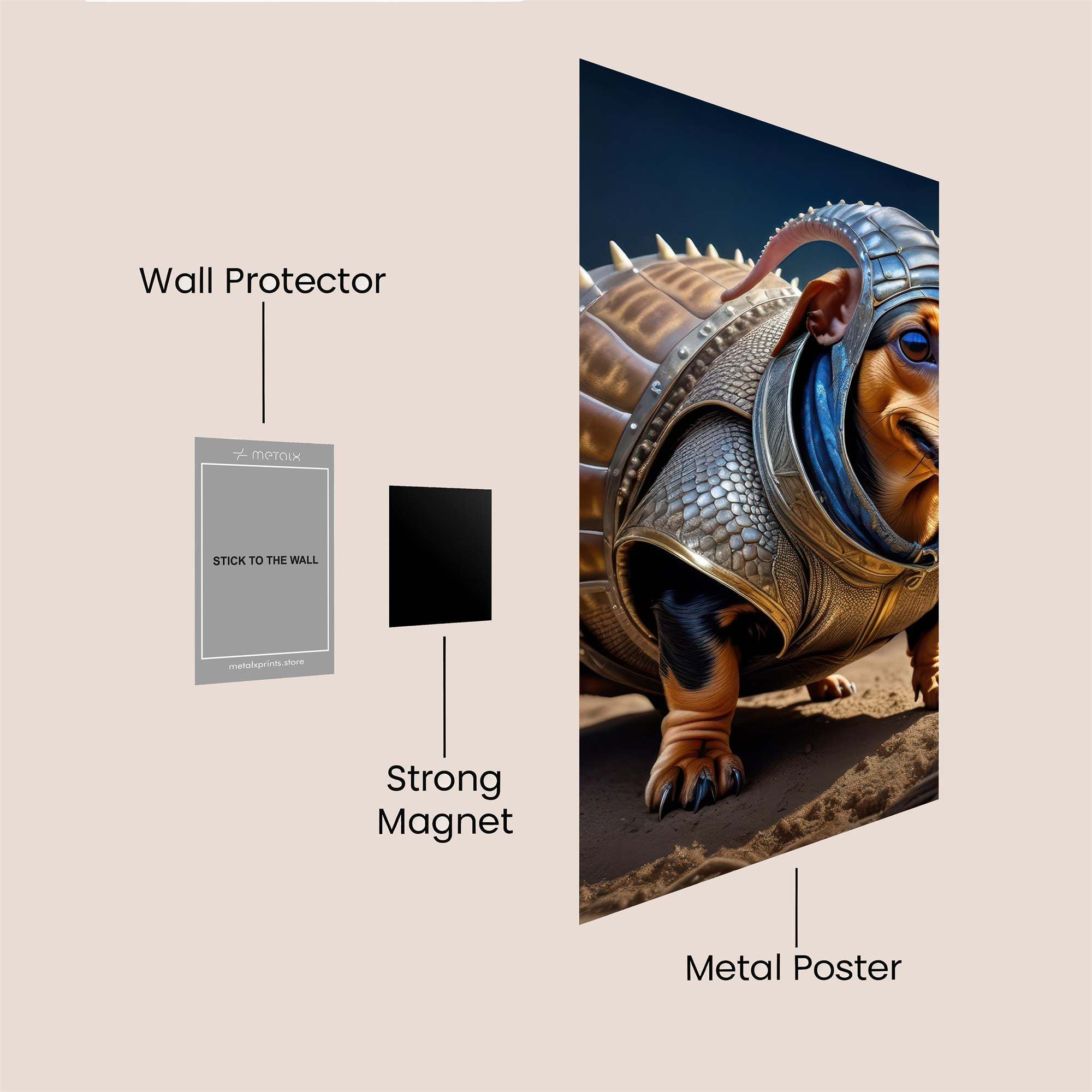 Dachshund Defender Safe Wall Magnetic / M
