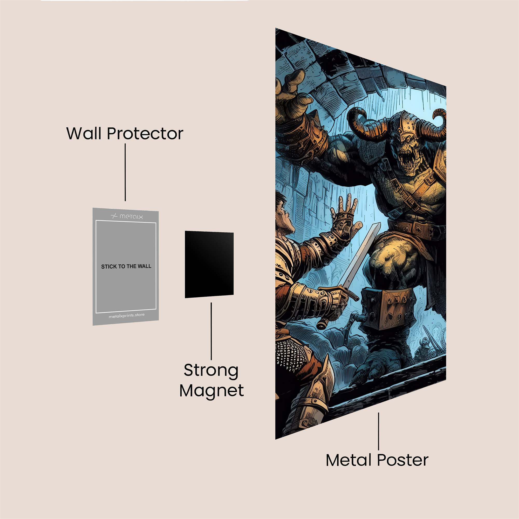 Minotaur Menace Safe Wall Magnetic / M