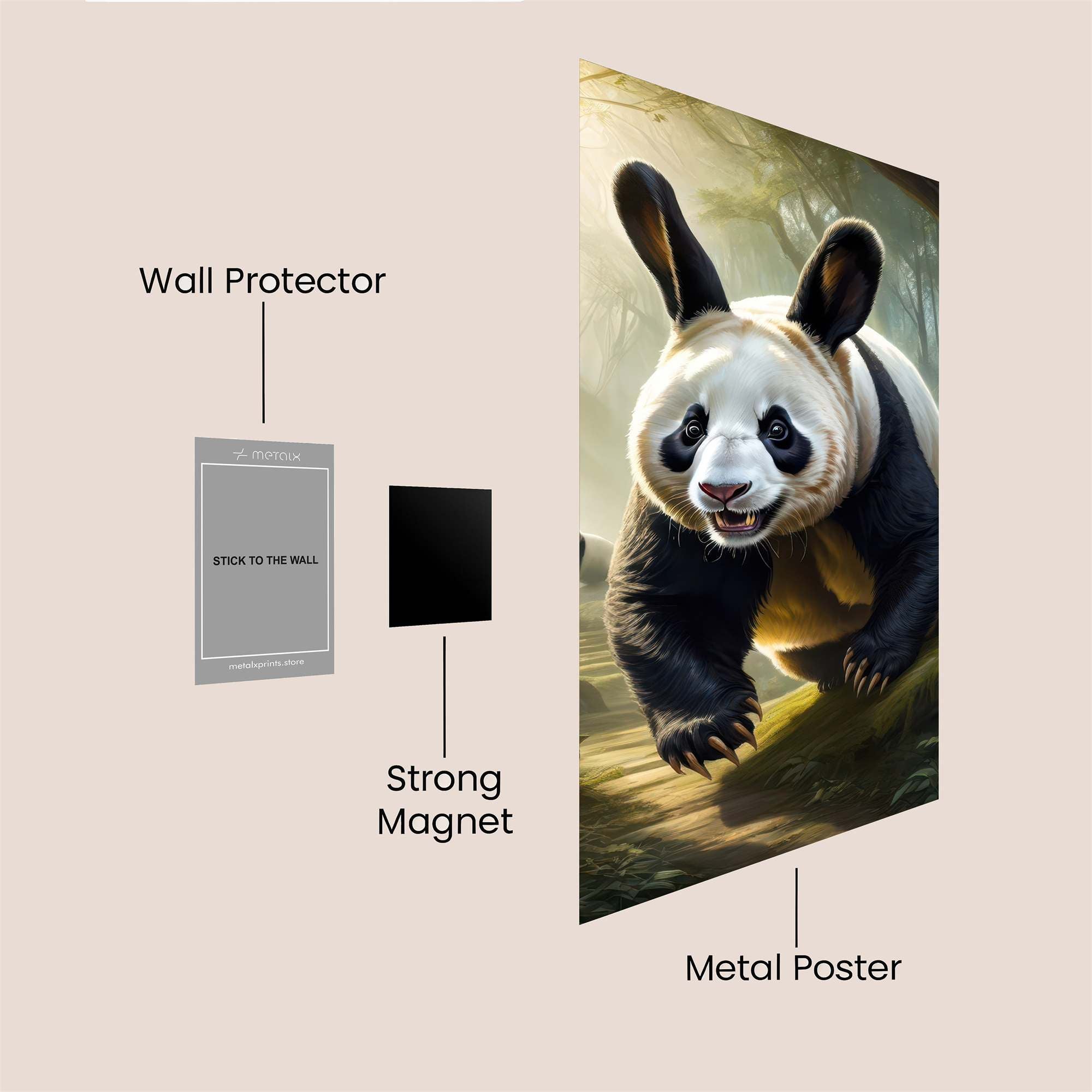 Panda Quest Safe Wall Magnetic / M