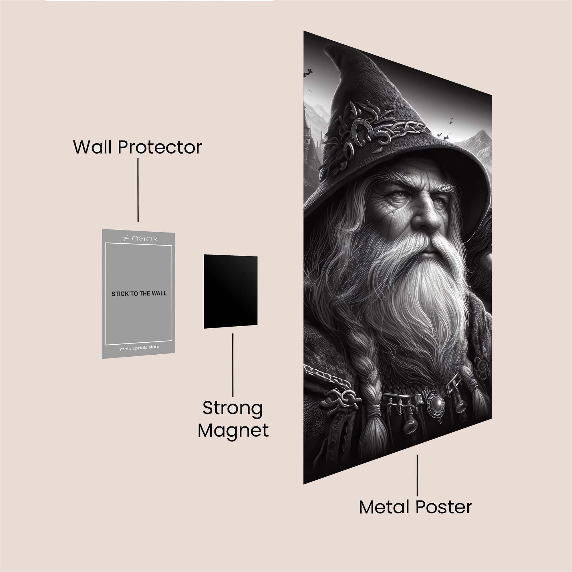 Gandalf Enigmatic Safe Wall Magnetic / M