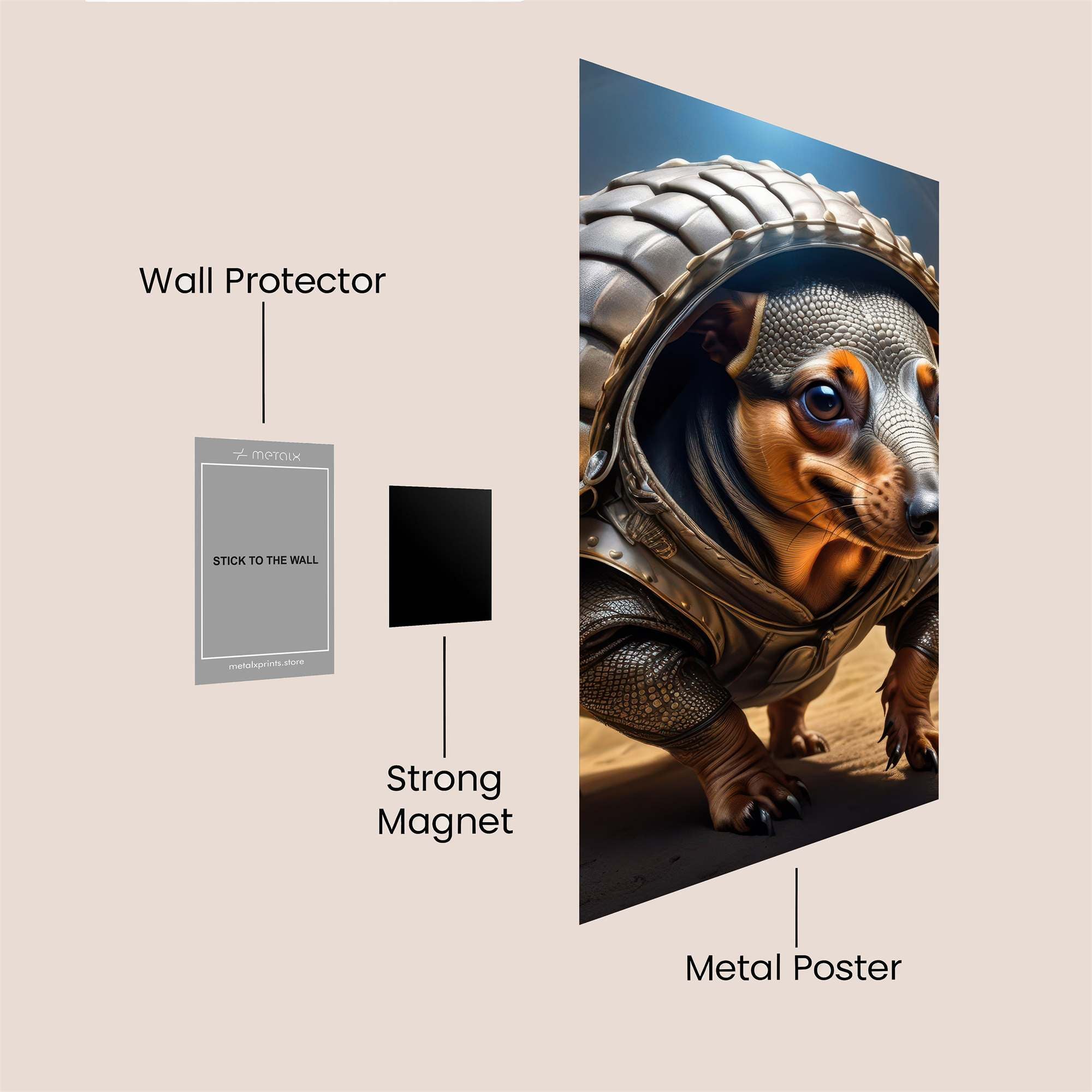 Dachshund Defender Safe Wall Magnetic / M