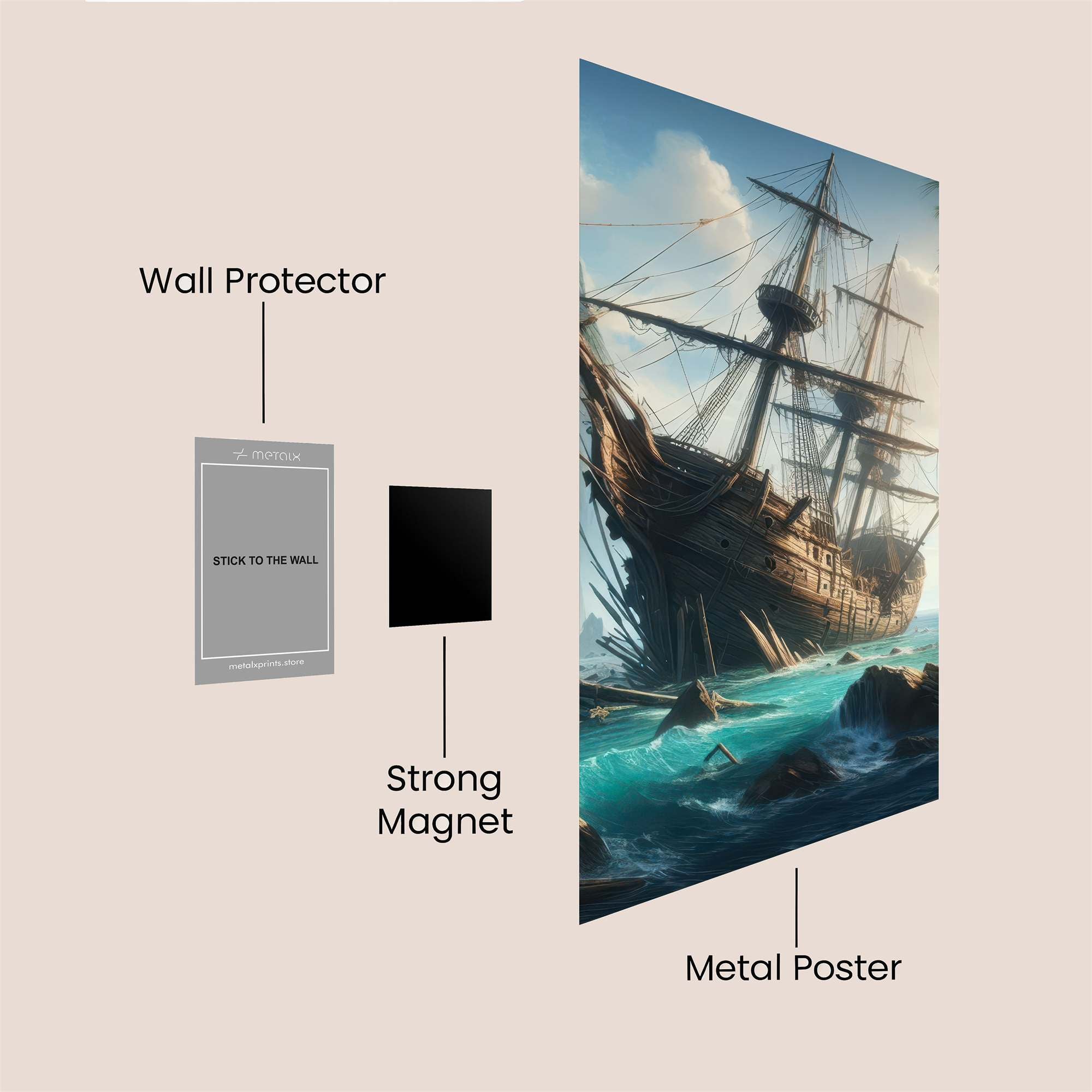 Castaway Serenity Safe Wall Magnetic / M