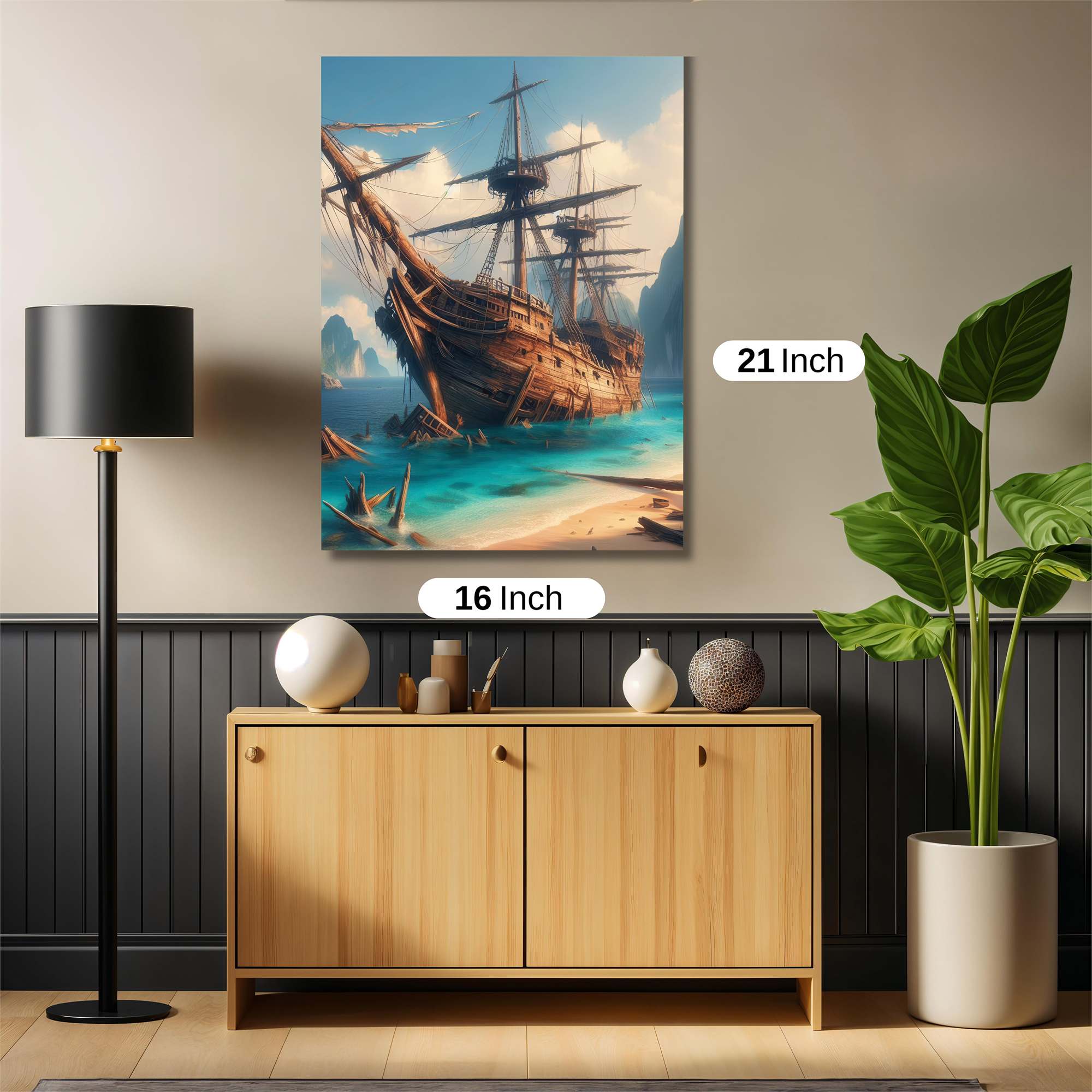 Ghostly Galleon Safe Wall Magnetic / M
