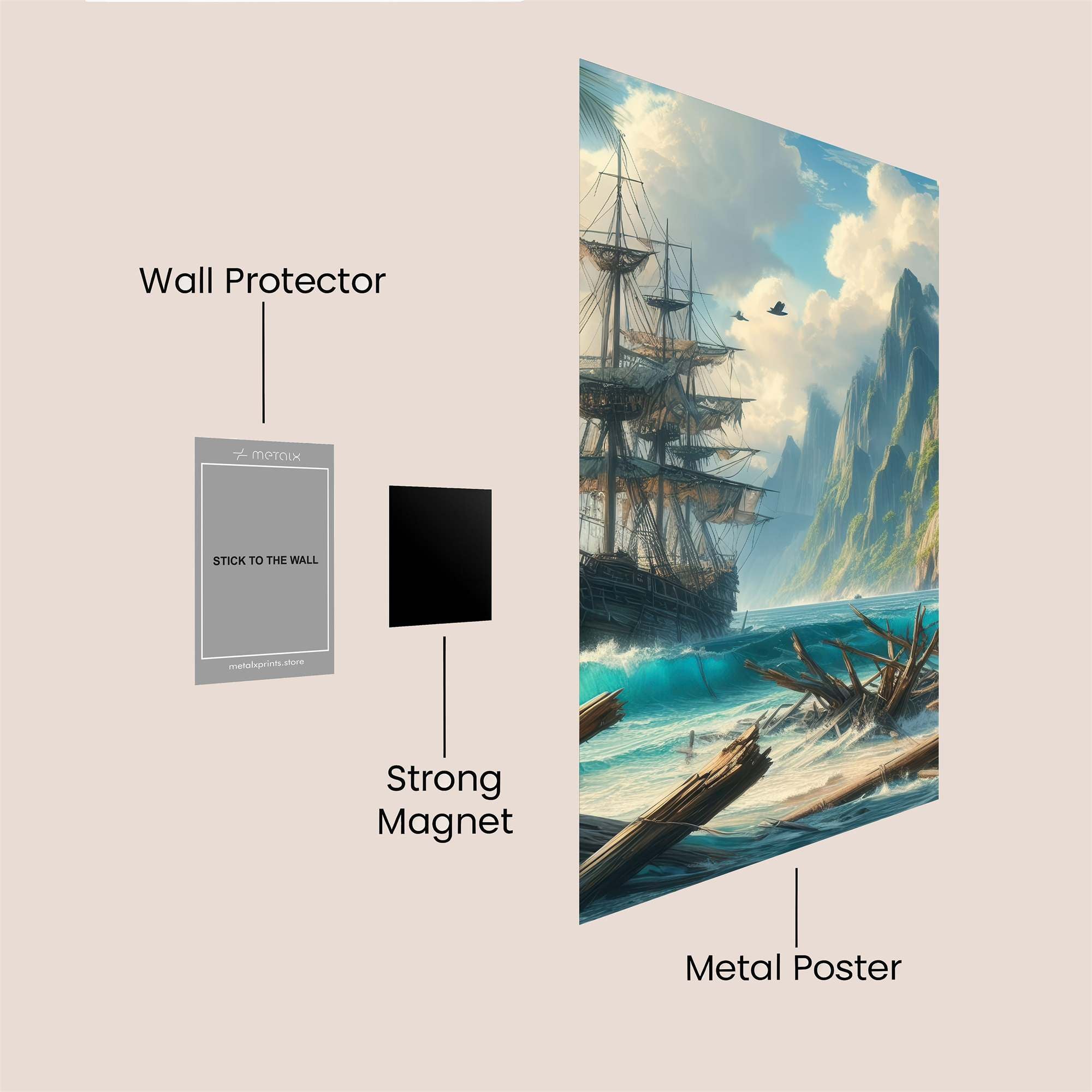 Pirate's Serenity Safe Wall Magnetic / M