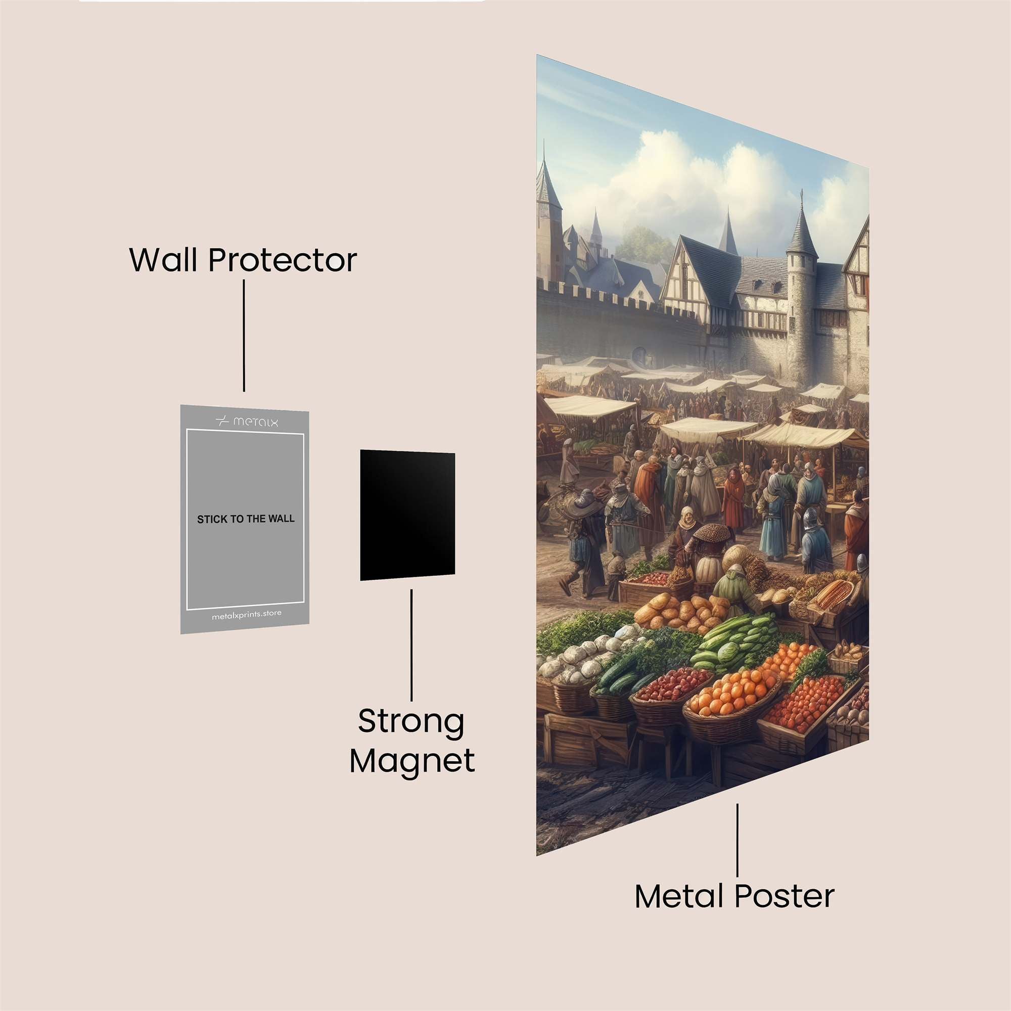 Medieval Bustle Safe Wall Magnetic / M