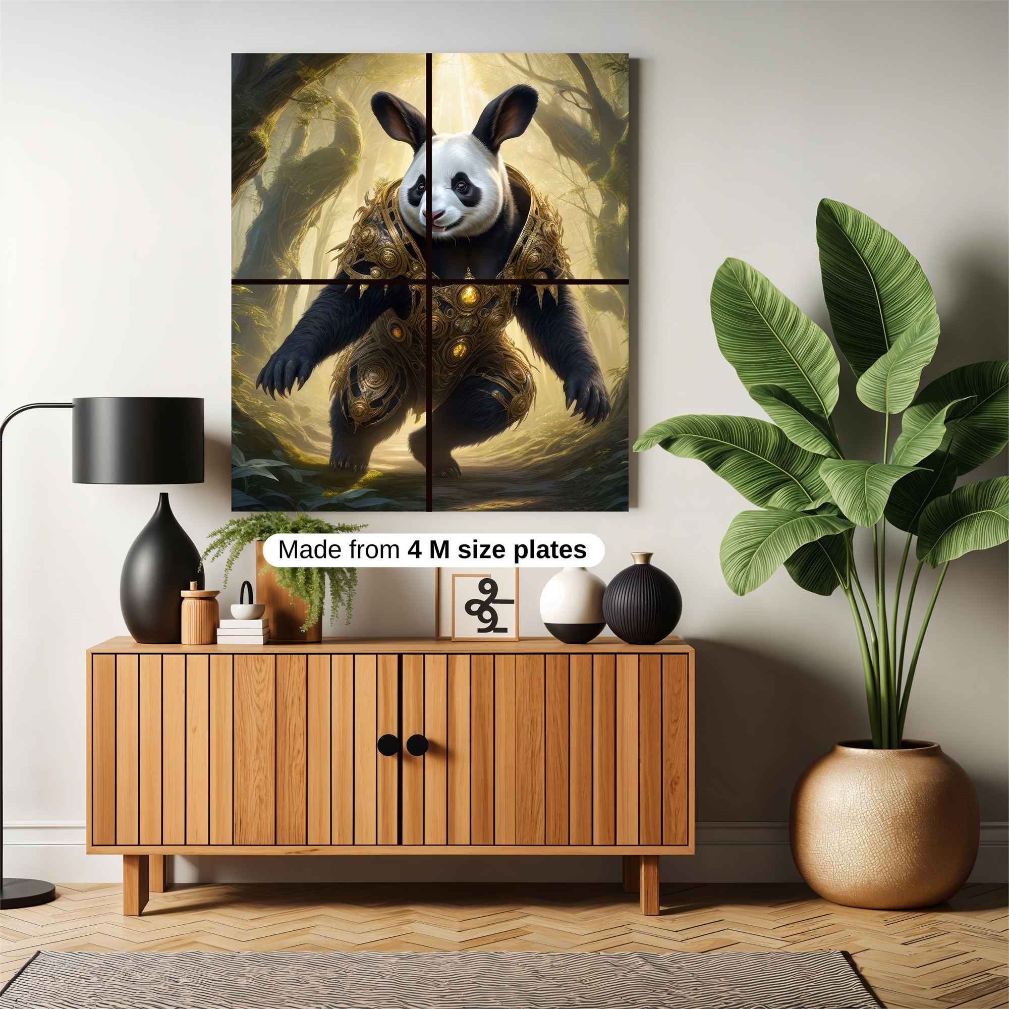 Panda Warrior Safe Wall Magnetic / M