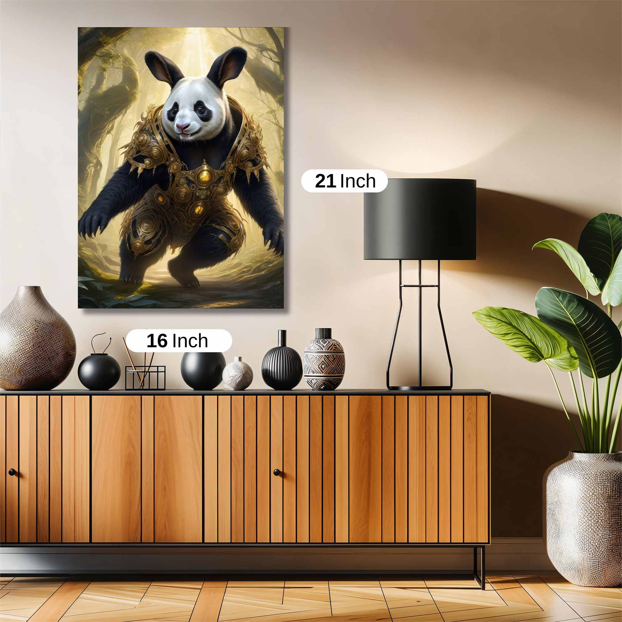 Panda Warrior Safe Wall Magnetic / M