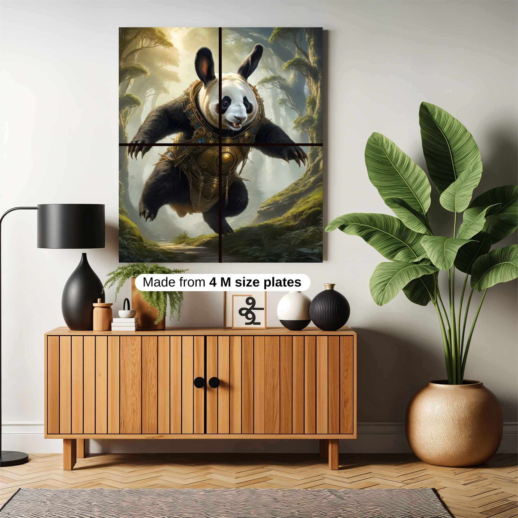 Panda Warrior Safe Wall Magnetic / M