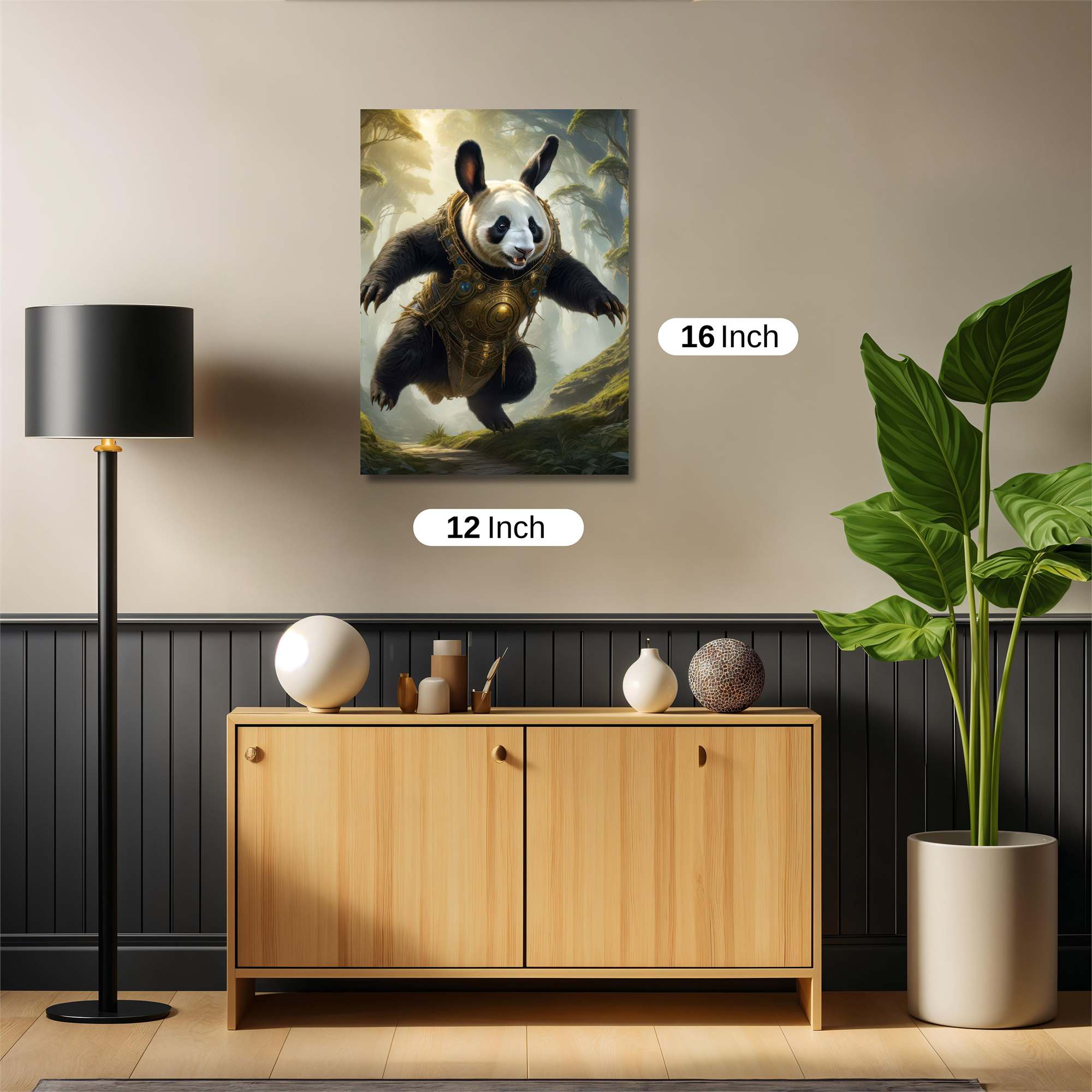 Panda Warrior Safe Wall Magnetic / M
