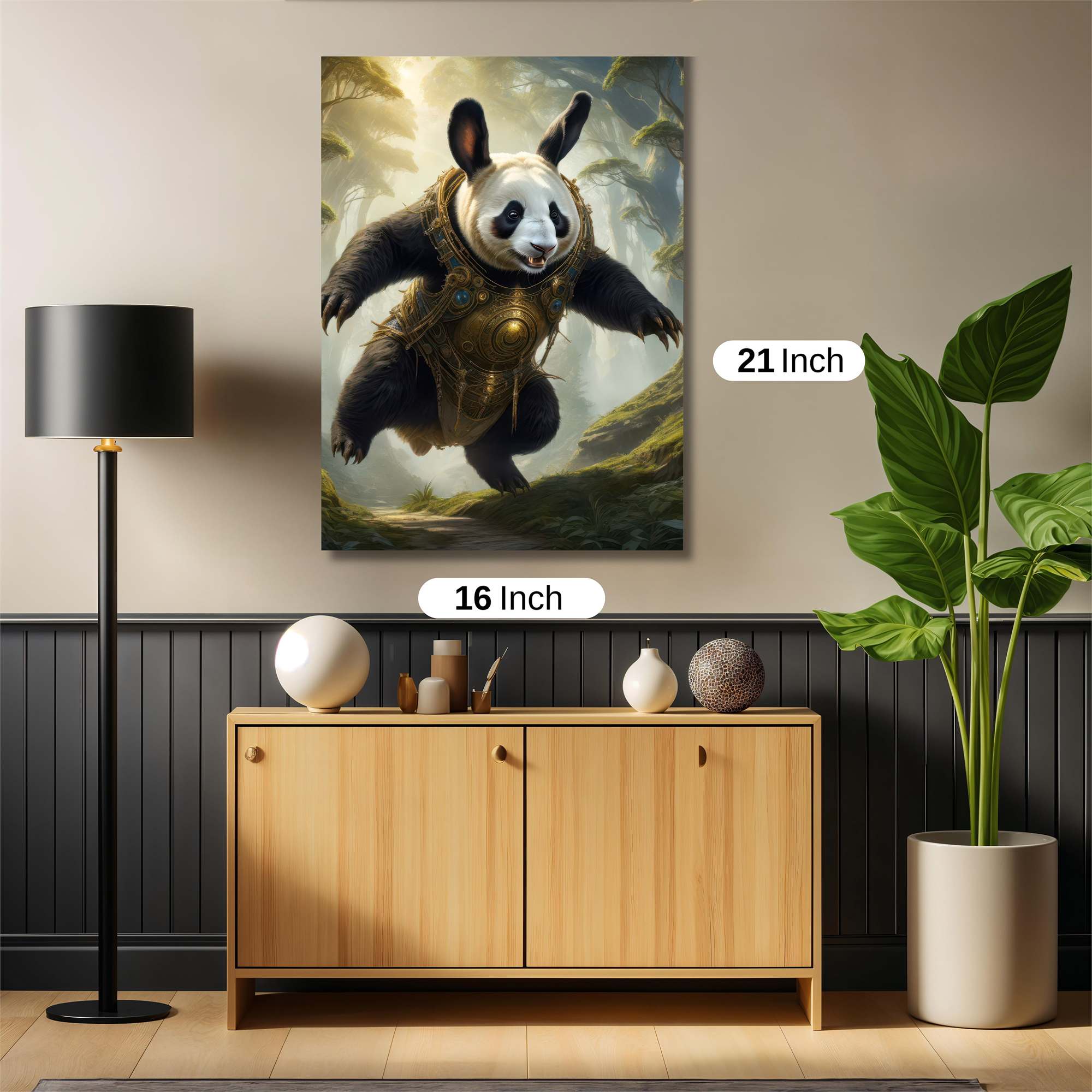 Panda Warrior Safe Wall Magnetic / M