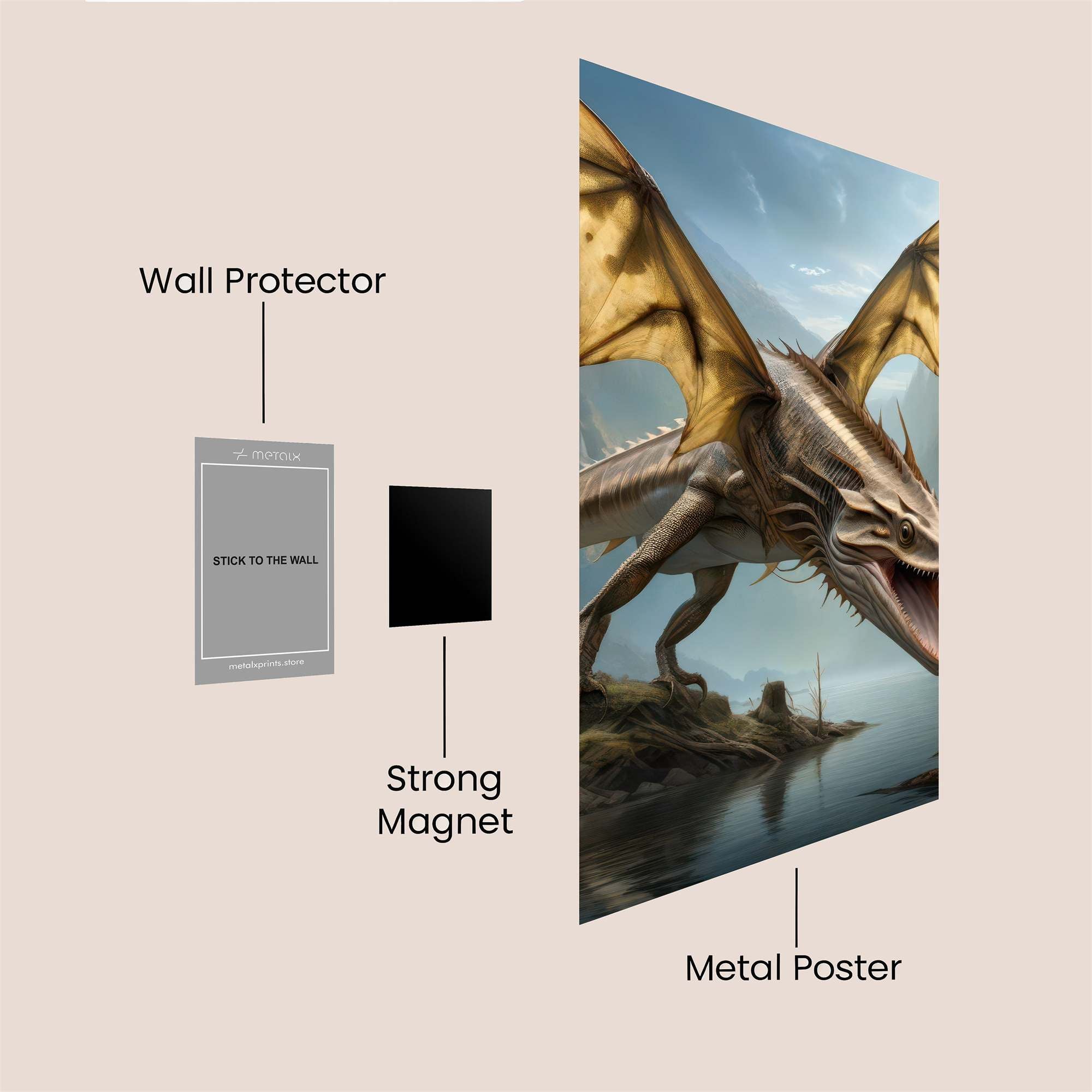 Dragon Serenity Safe Wall Magnetic / M