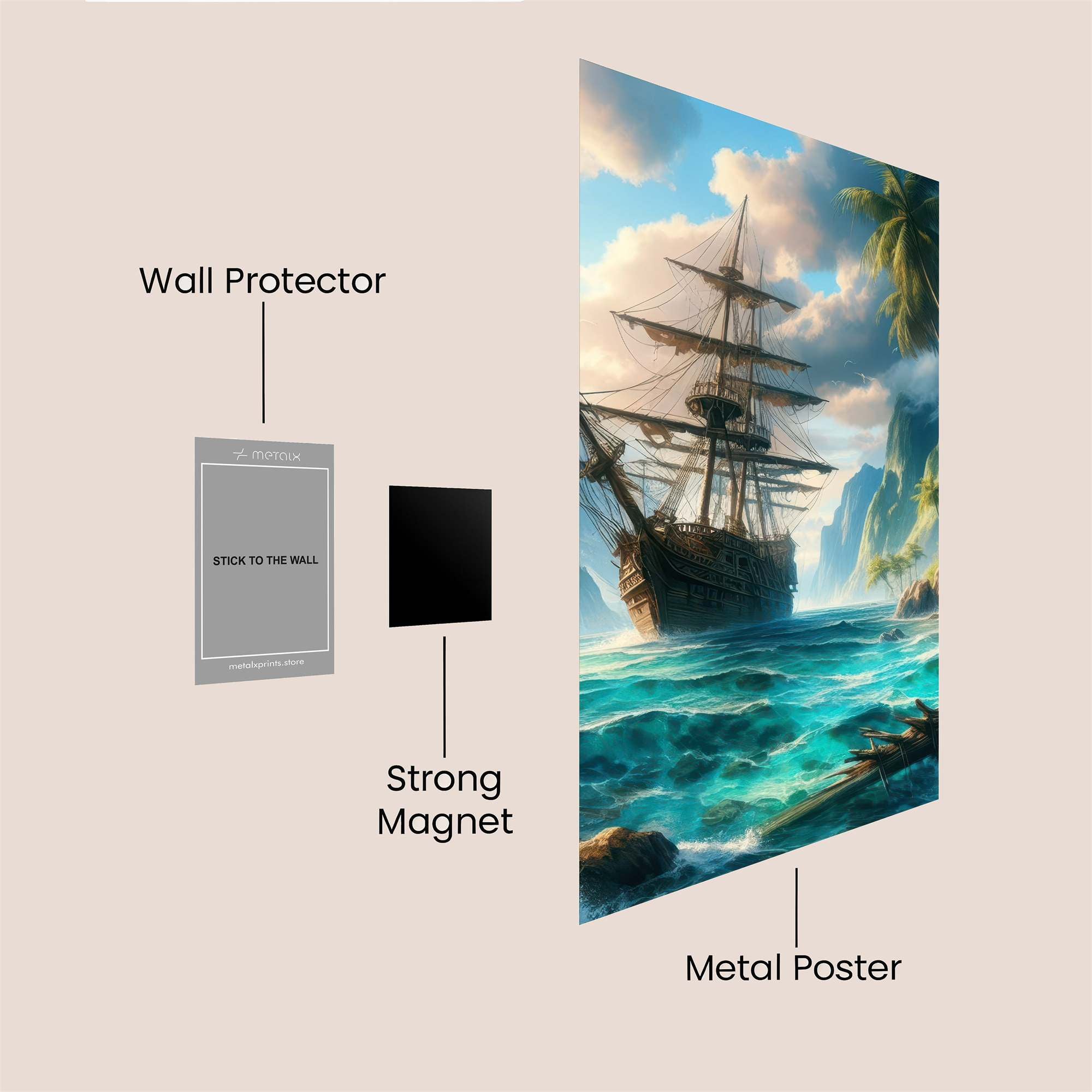 Pirate's Paradise Safe Wall Magnetic / M