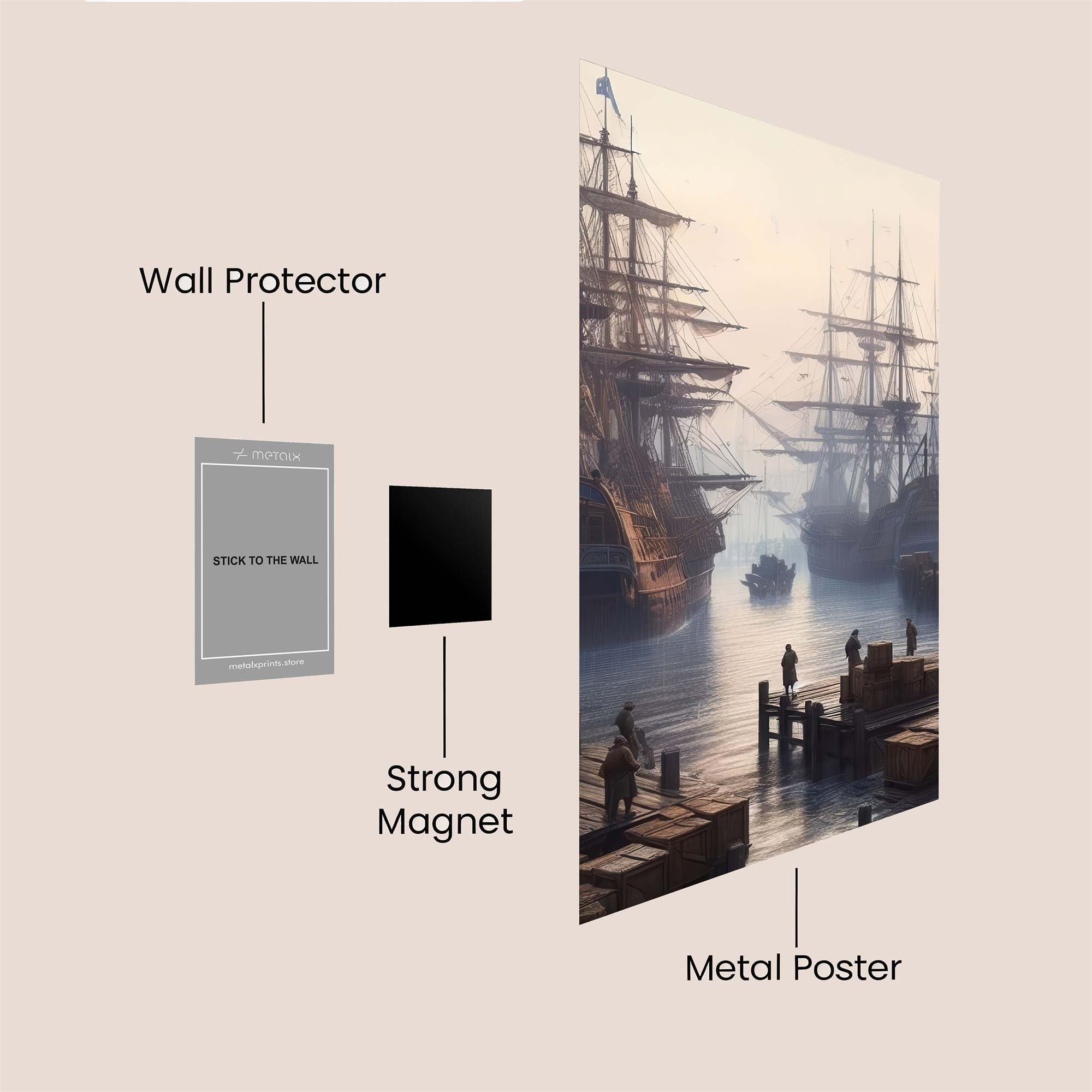 Pirate Dawn Safe Wall Magnetic / M