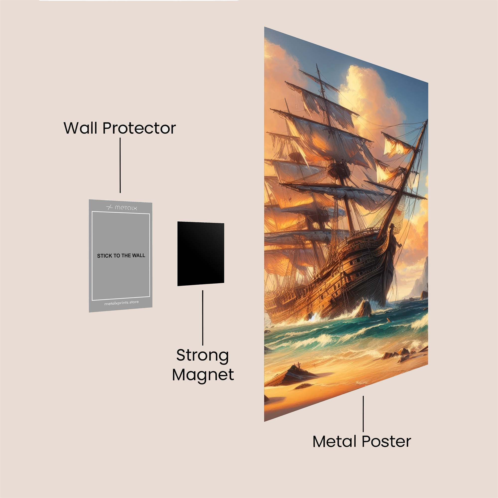 Galleon Serenity Safe Wall Magnetic / M