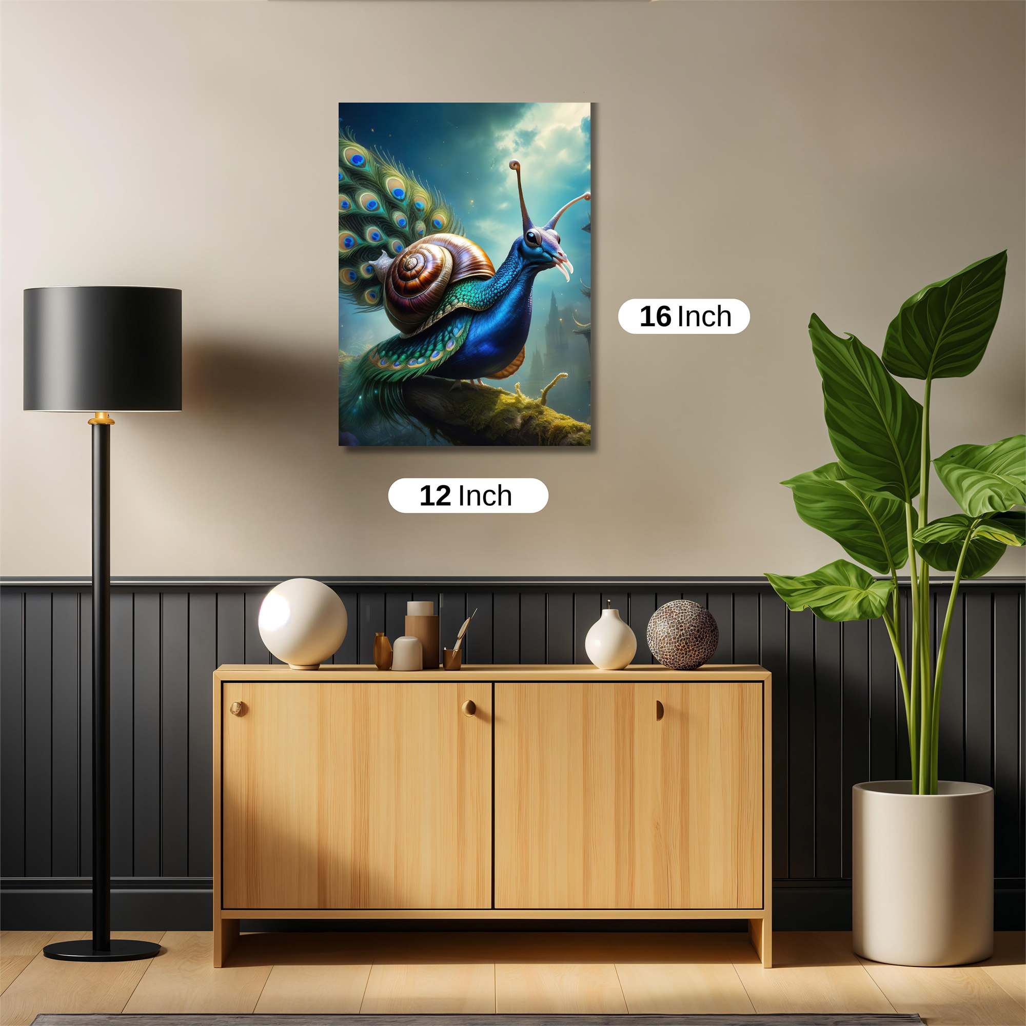 Peacock Snail Safe Wall Magnetic / M