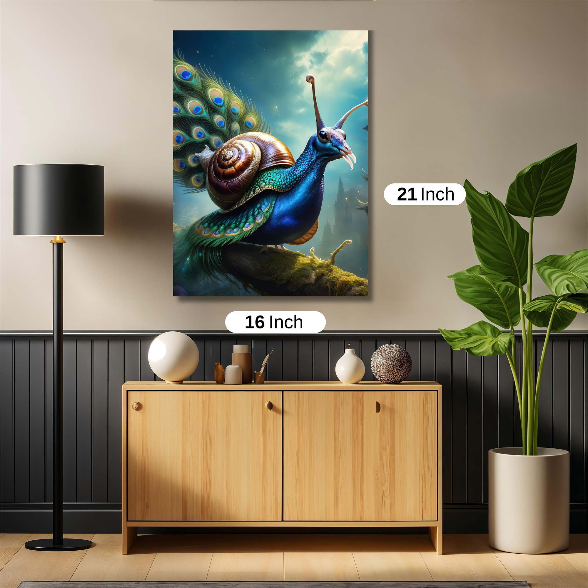 Peacock Snail Safe Wall Magnetic / M