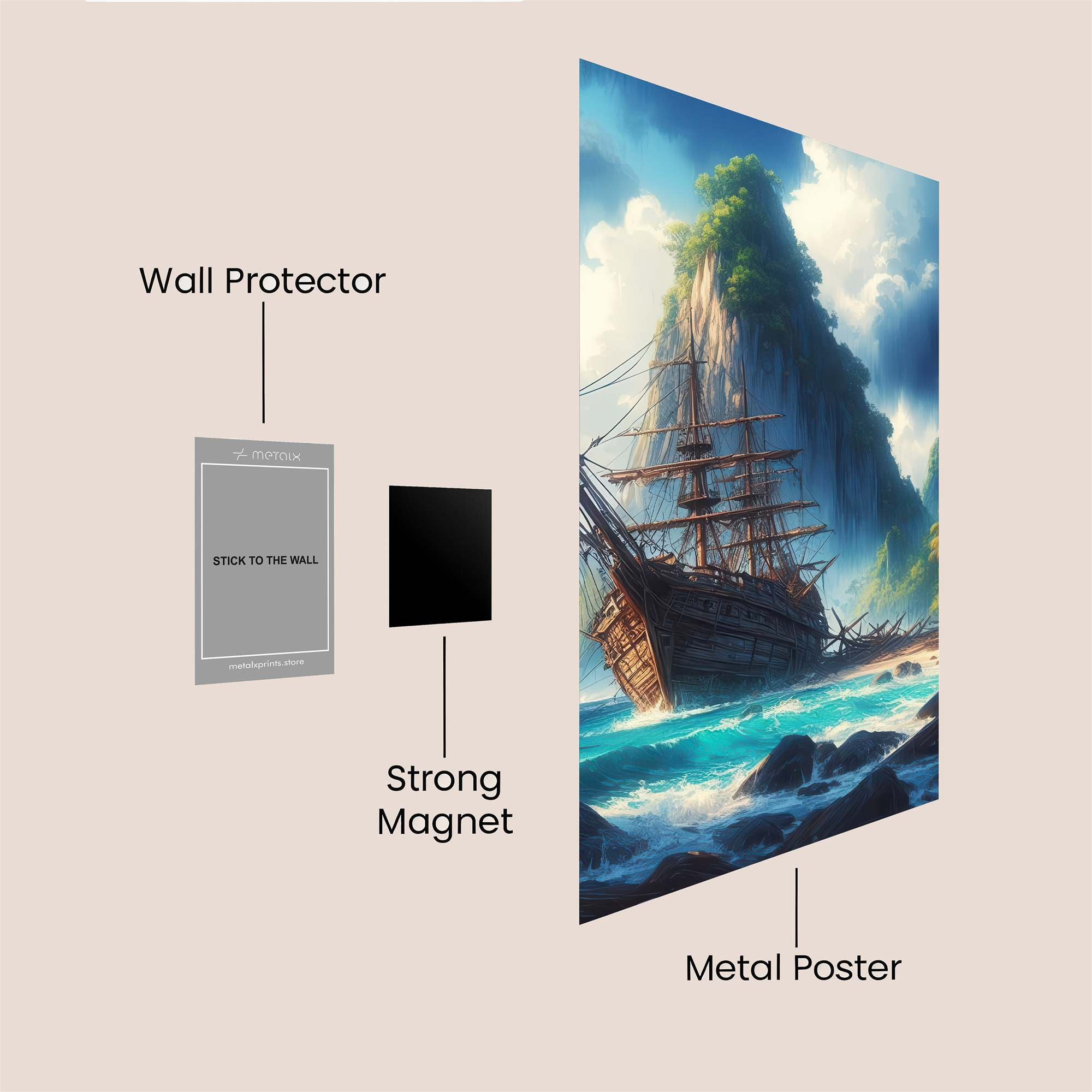 Pirate's Refuge Safe Wall Magnetic / M