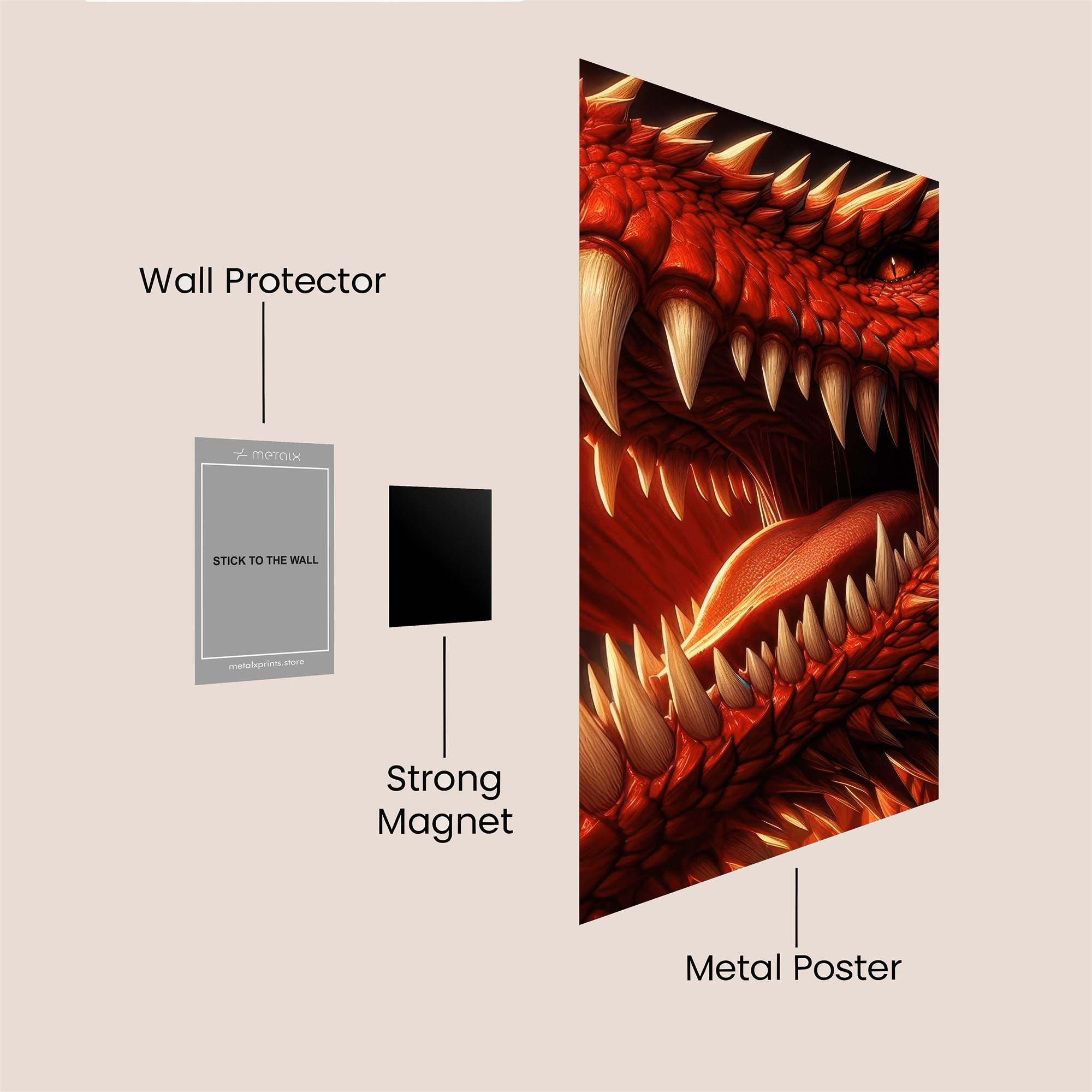 Dragon Ferocity Safe Wall Magnetic / M