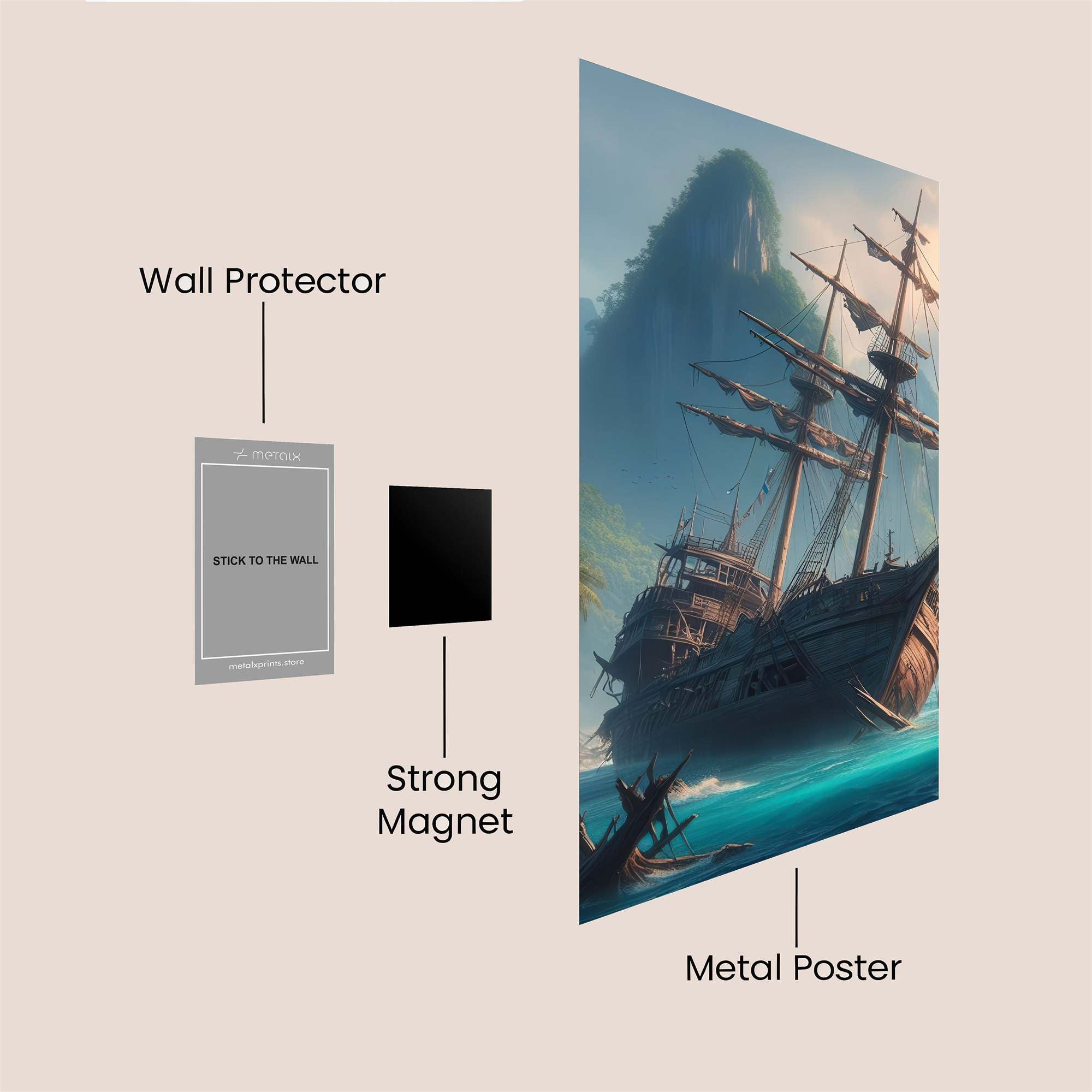 Blackbeard's Melancholy Safe Wall Magnetic / M