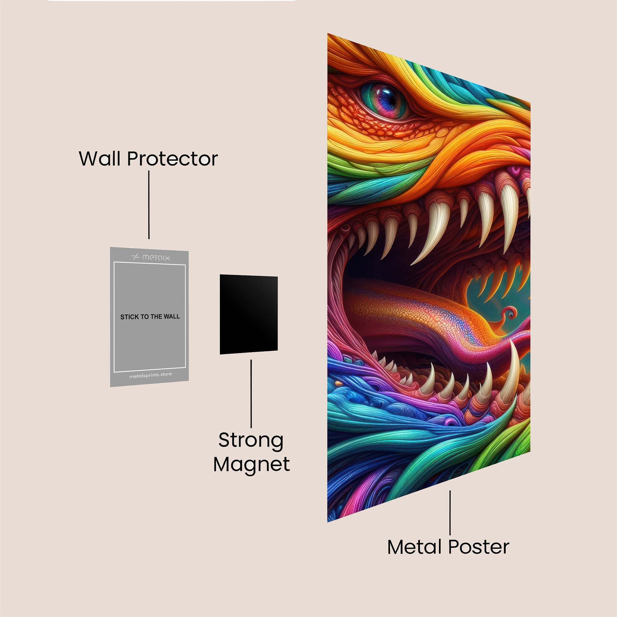 Rainbow Menace Safe Wall Magnetic / M