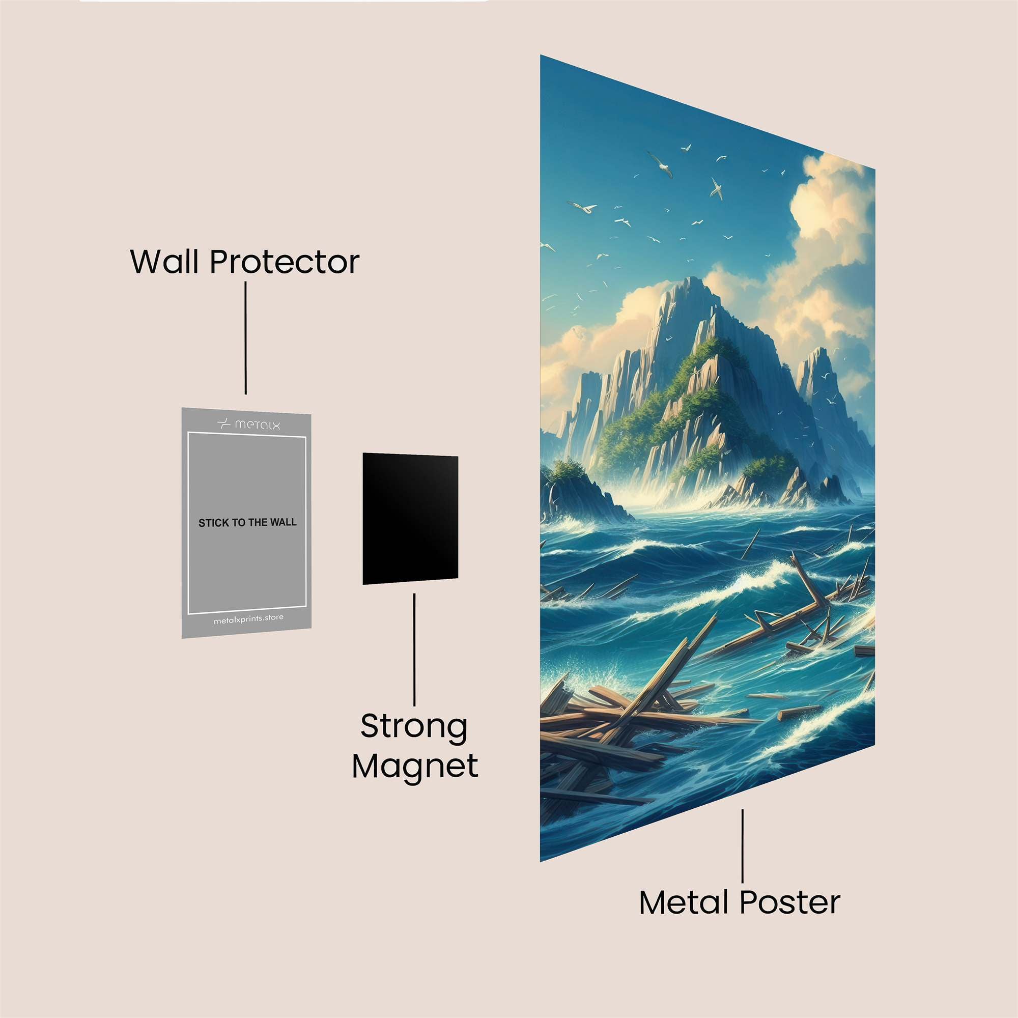 Island Serenity Safe Wall Magnetic / M